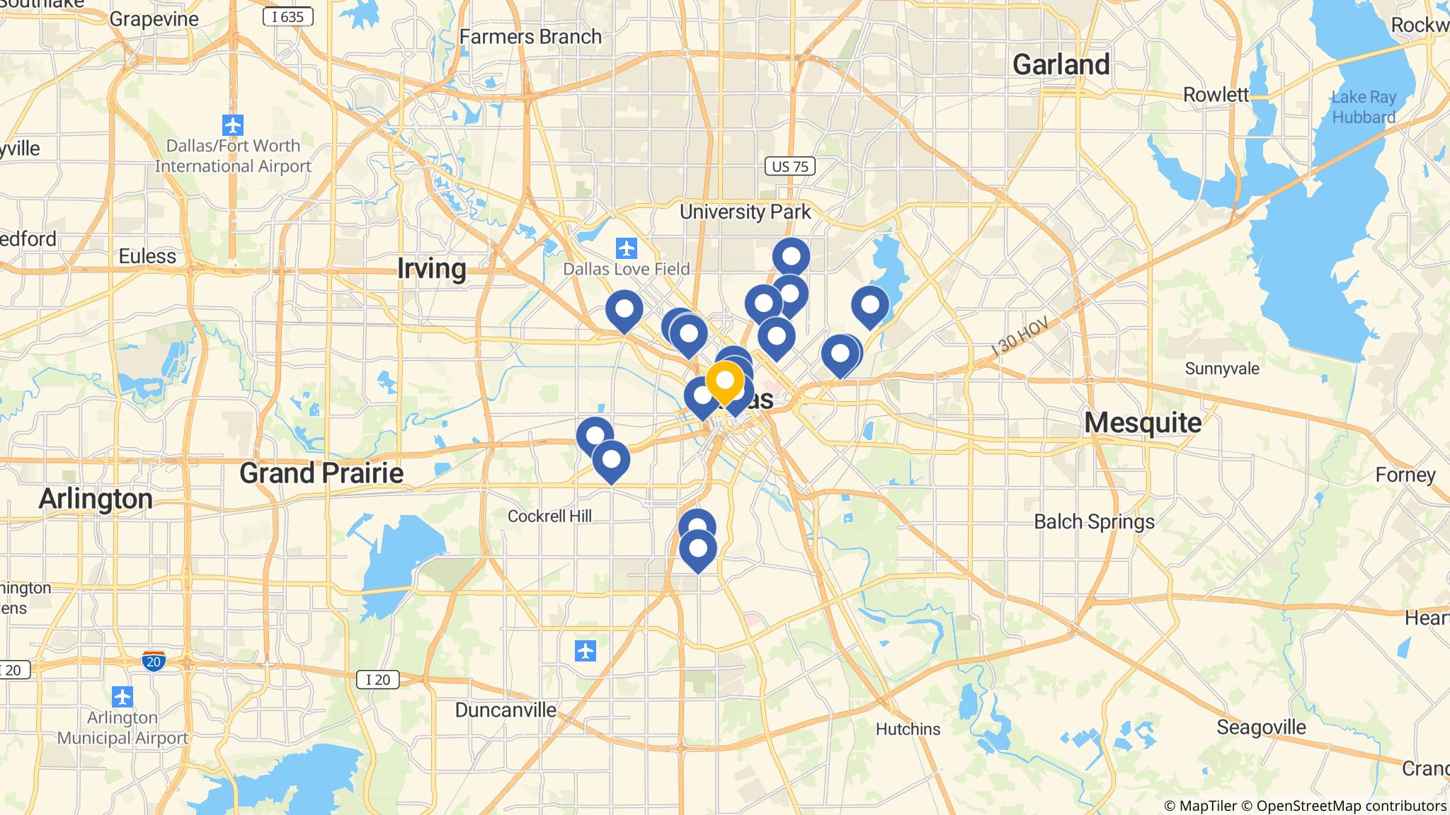 Street map of the ATM area