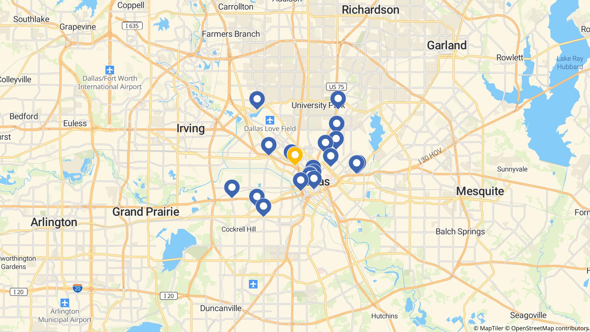 Street map of the ATM area