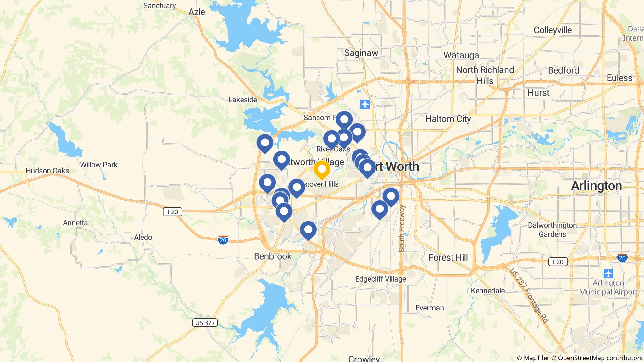 Street map of the ATM area