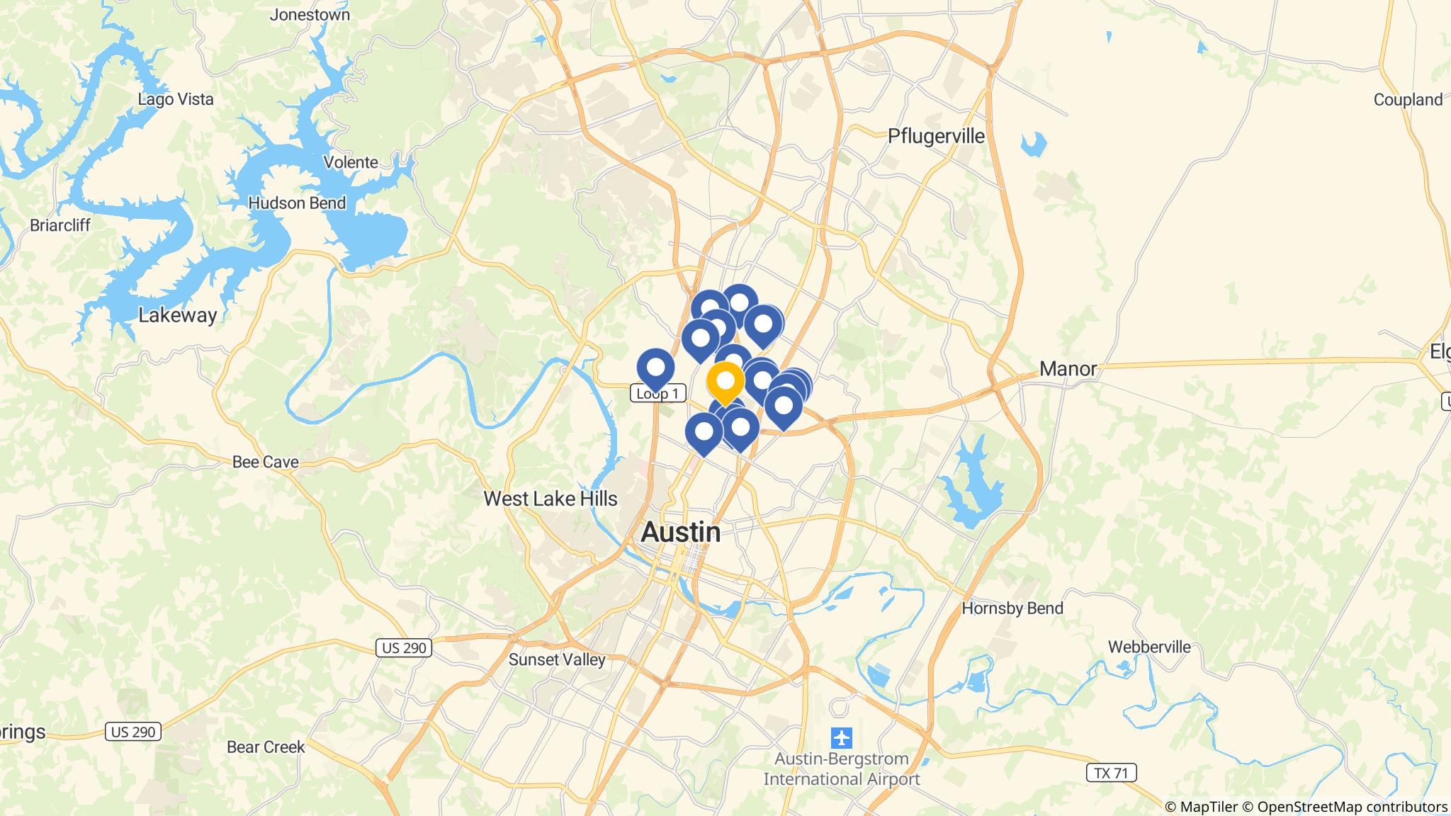 Street map of the ATM area