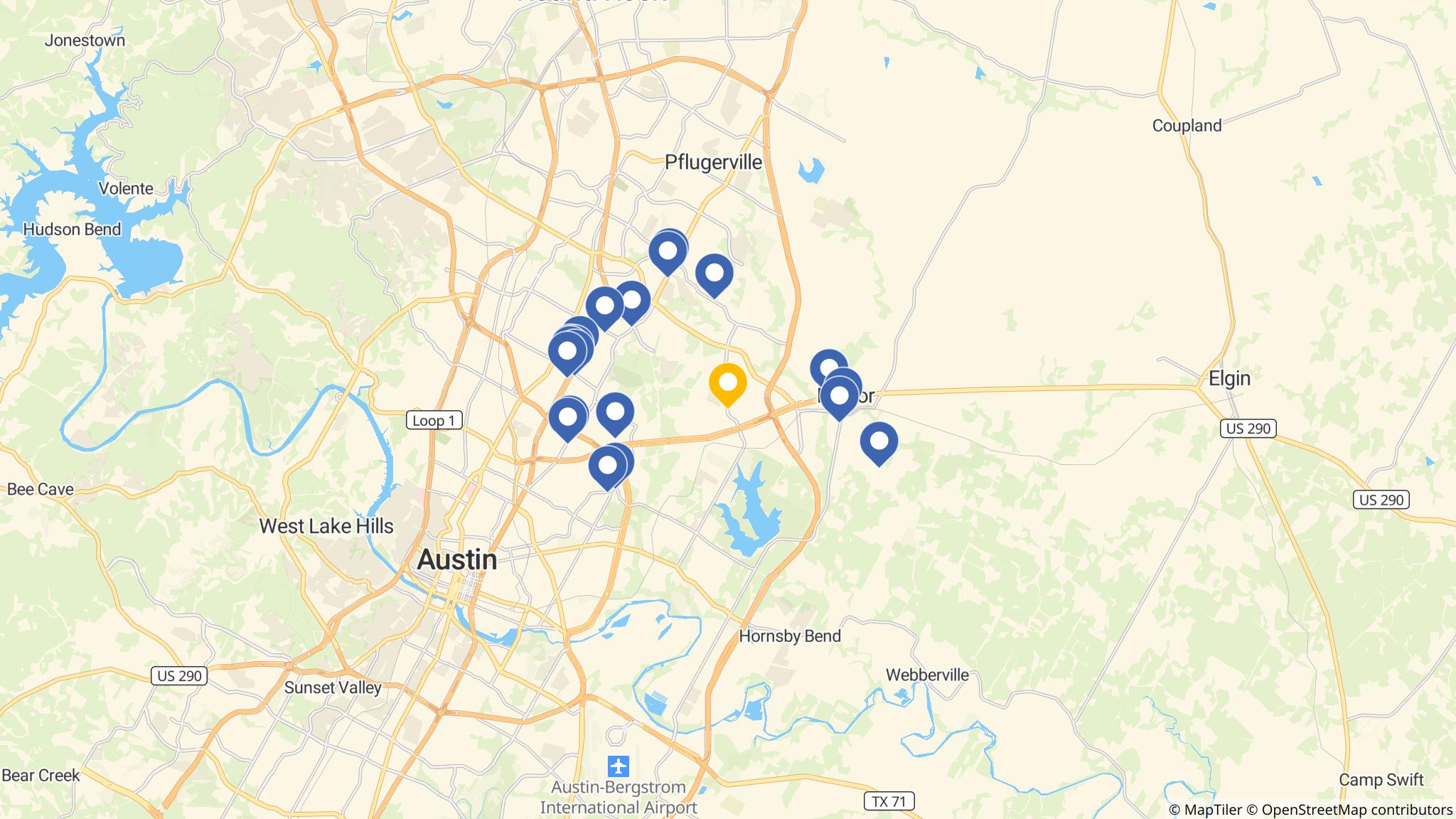 Street map of the ATM area