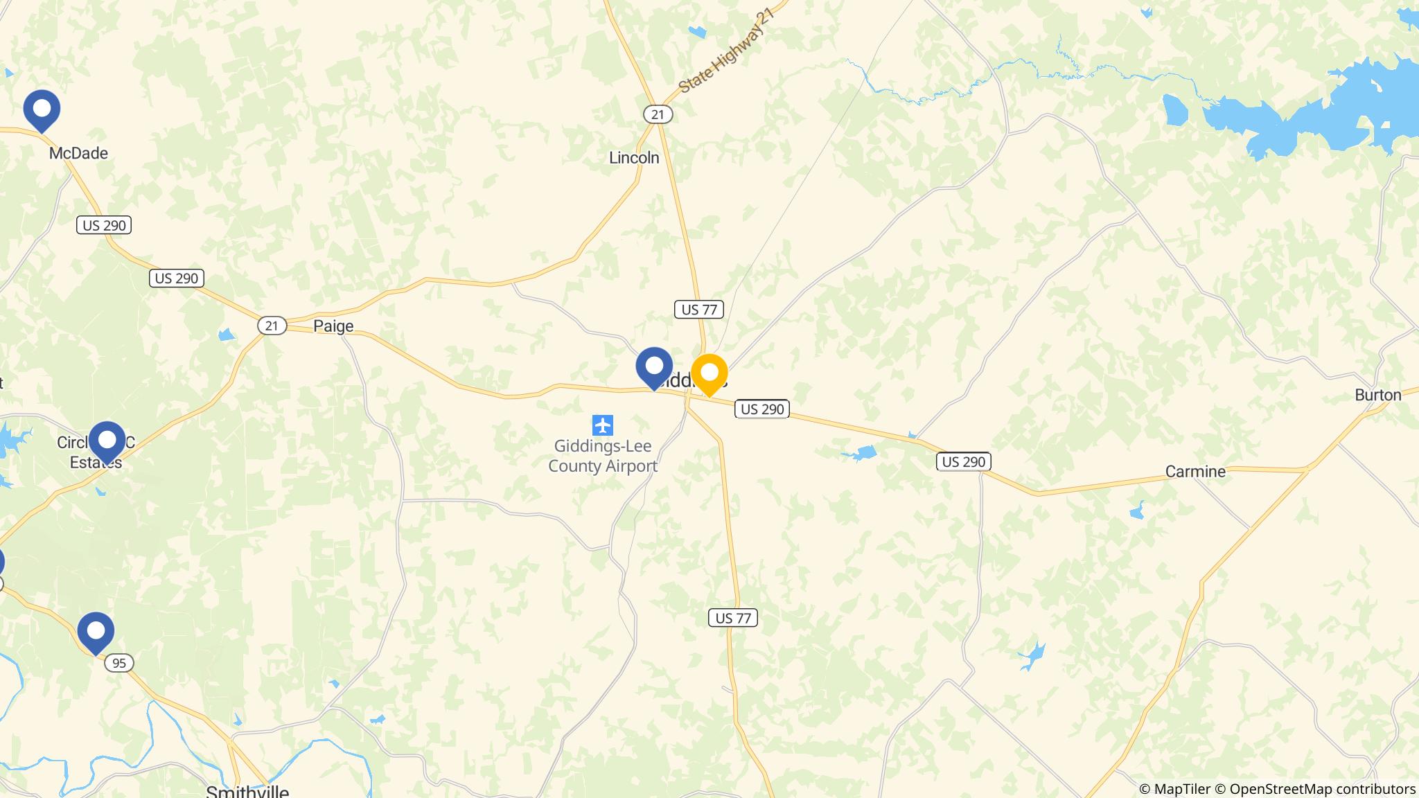 Street map of the ATM area