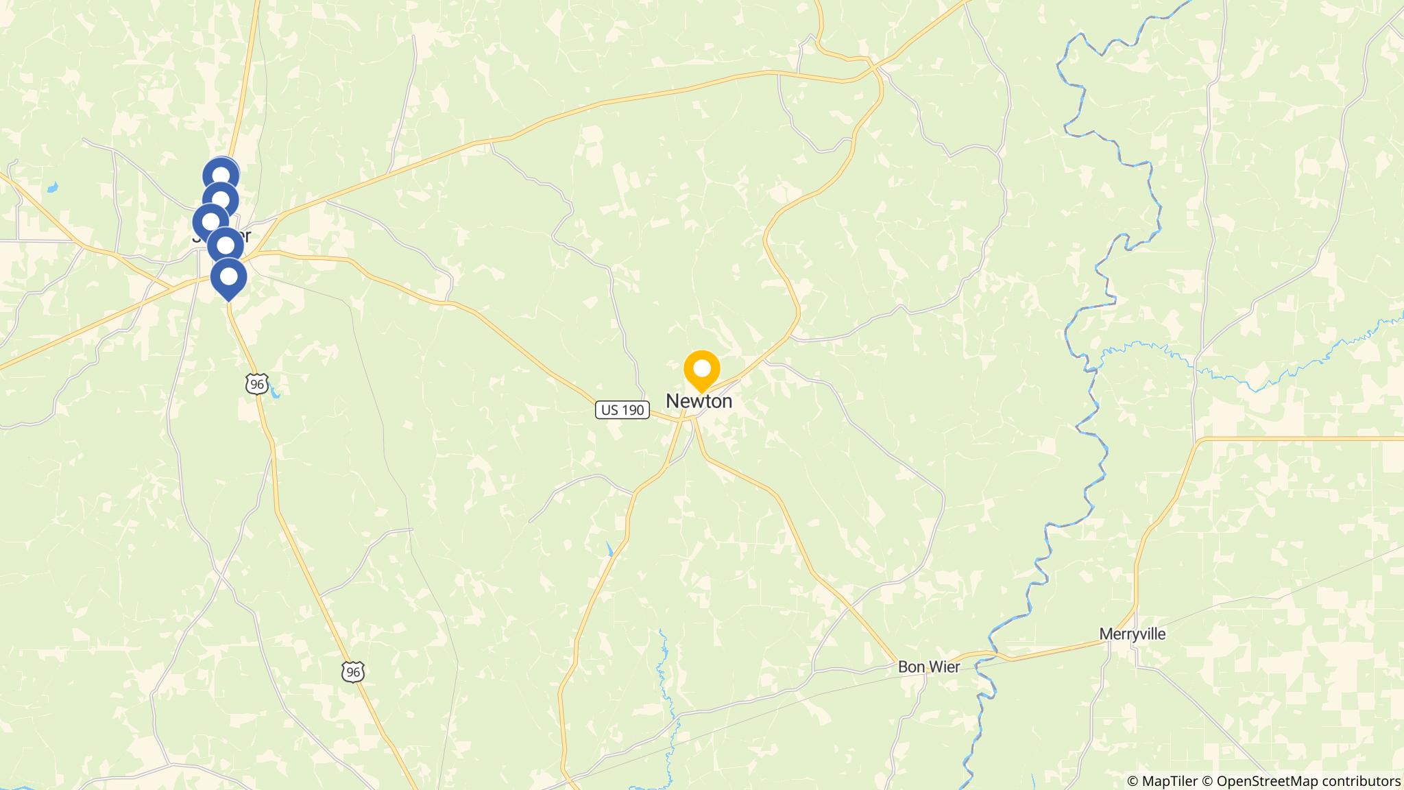 Street map of the ATM area