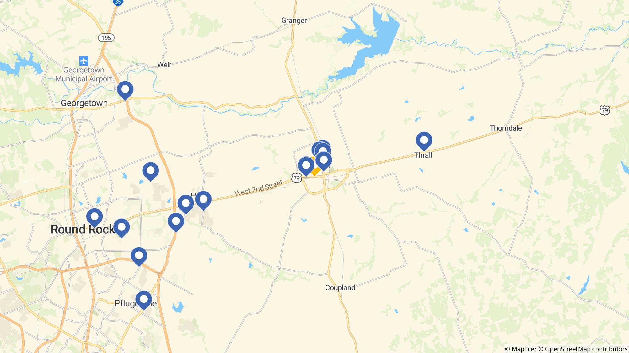 Street map of the ATM area