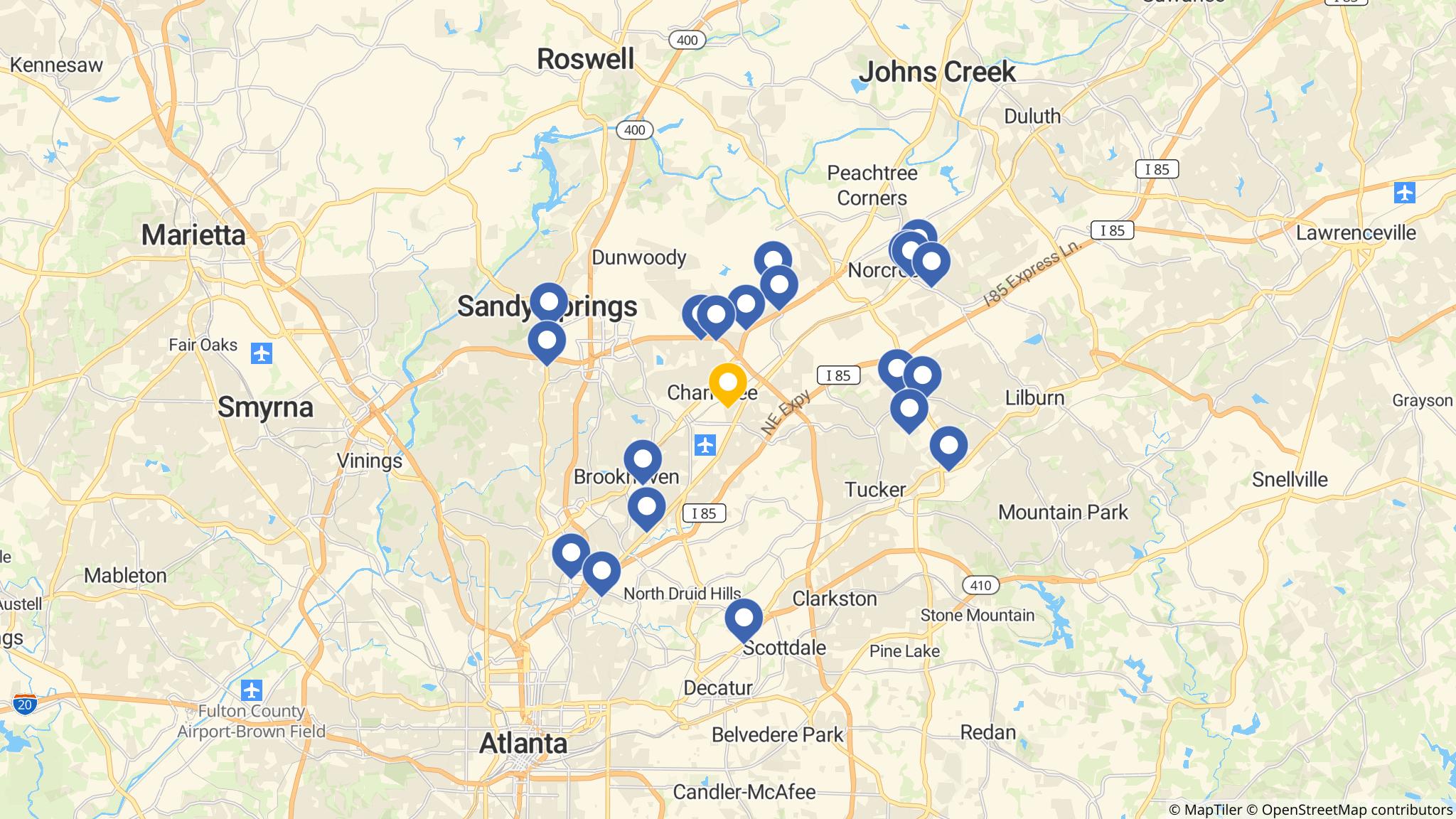 Street map of the ATM area