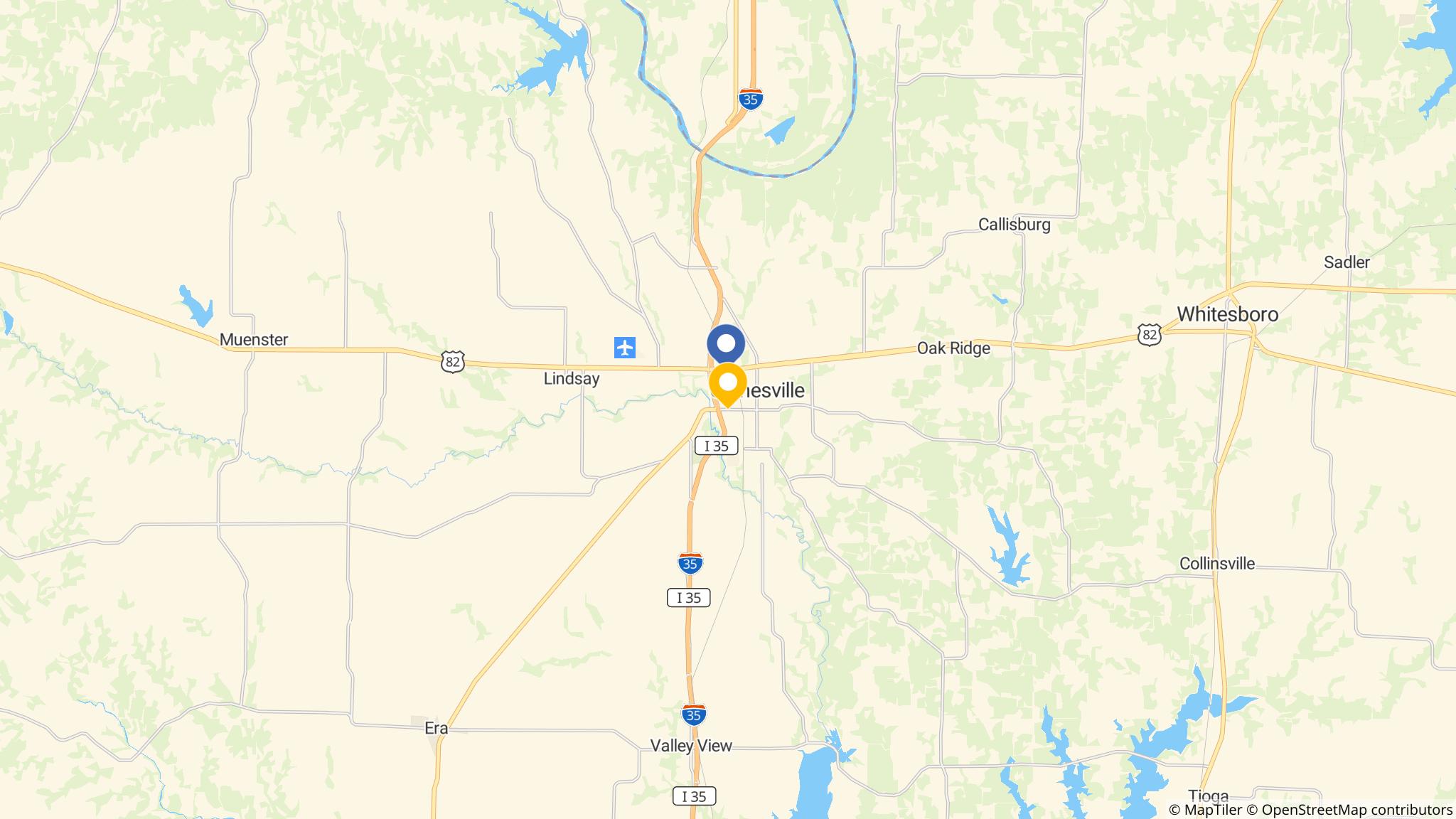 Street map of the ATM area
