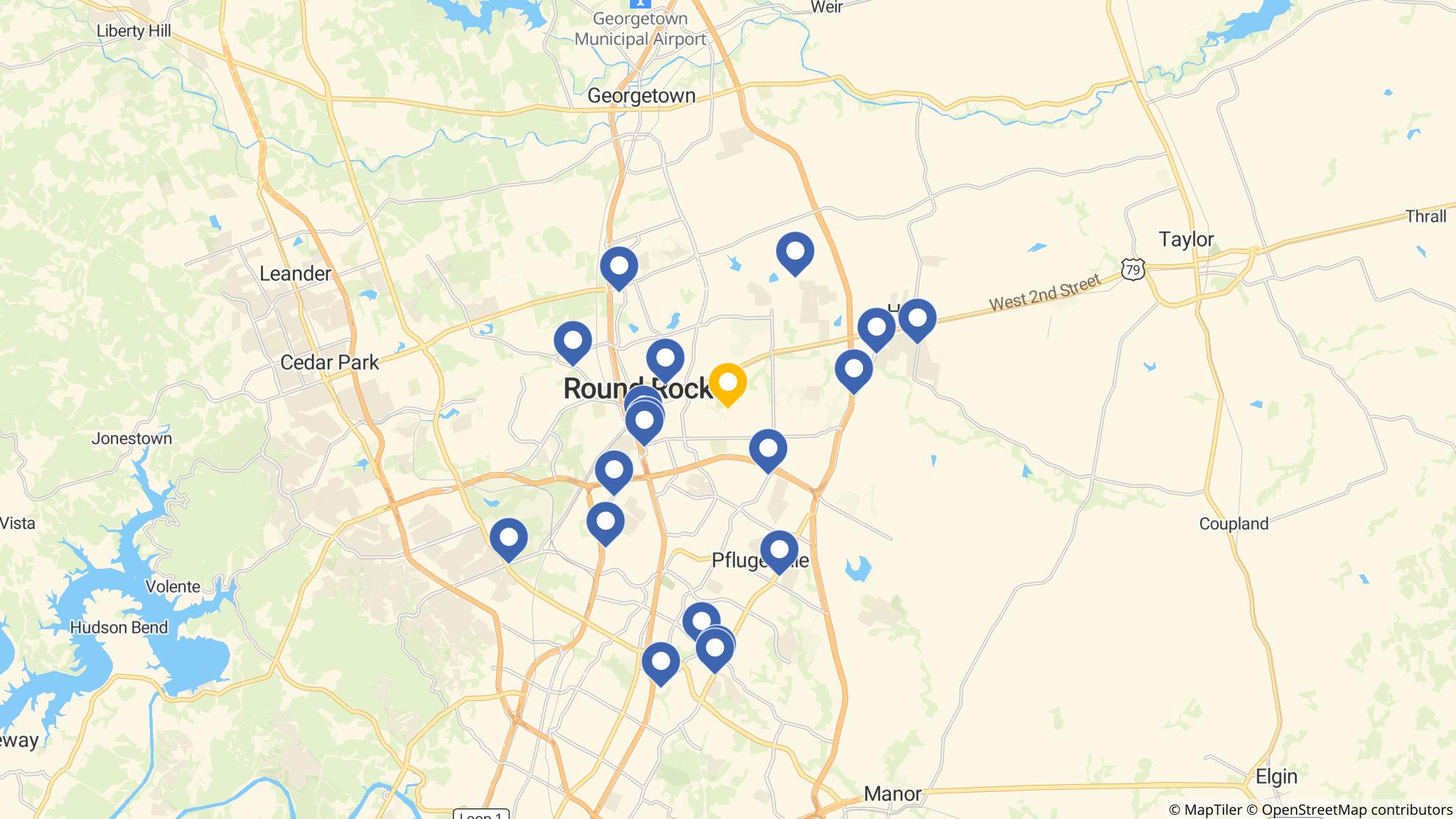 Street map of the ATM area