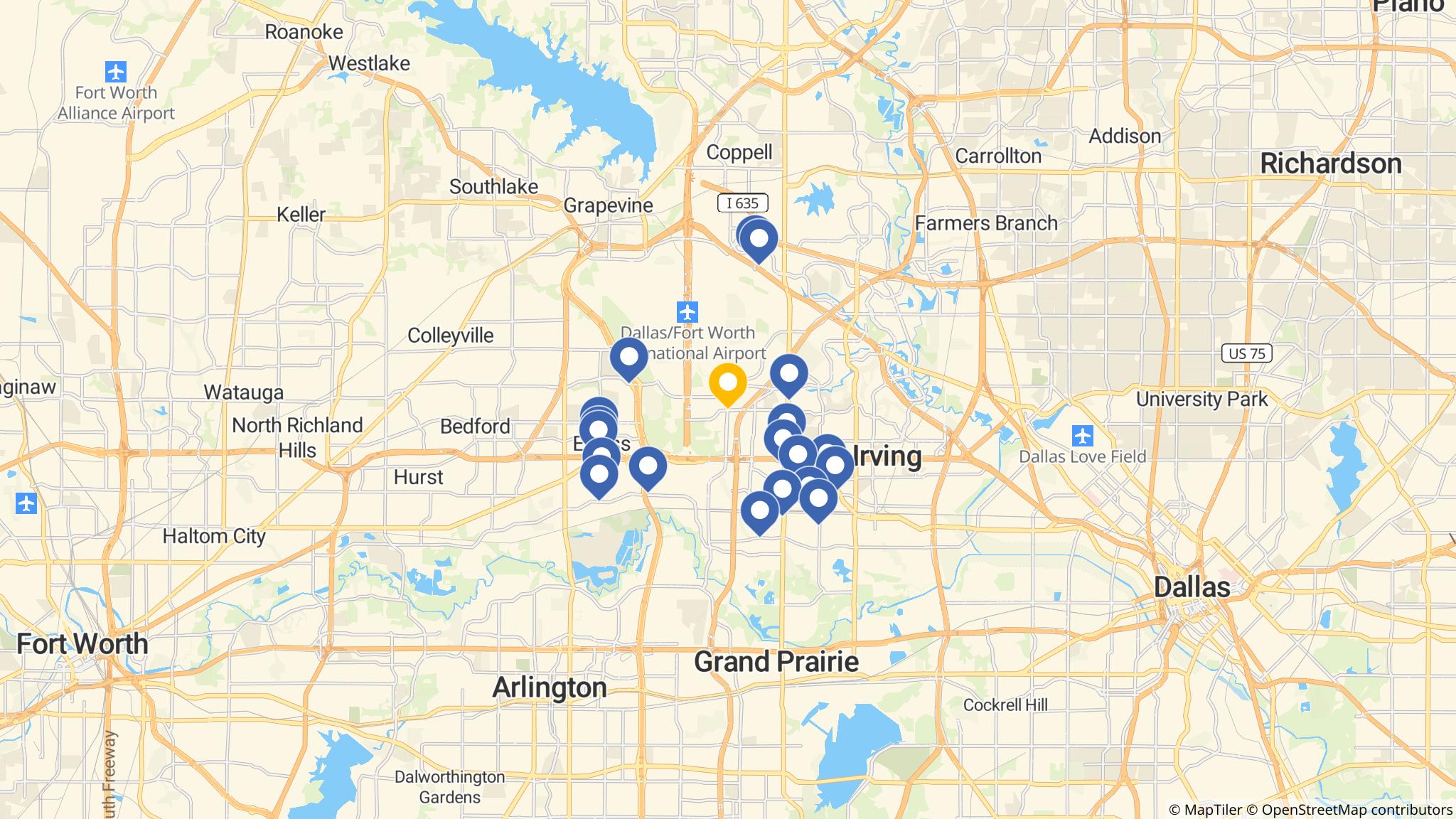 Street map of the ATM area
