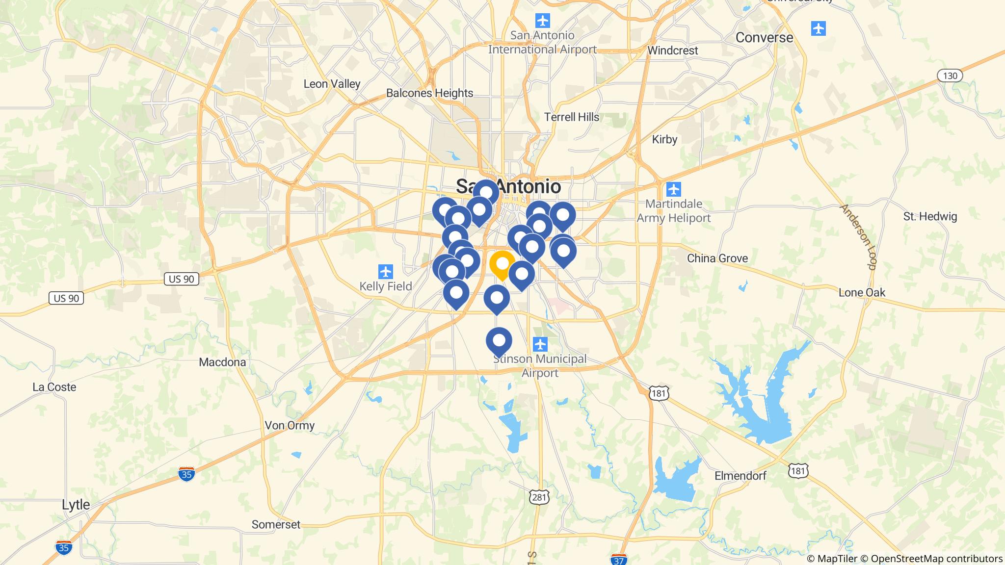 Street map of the ATM area