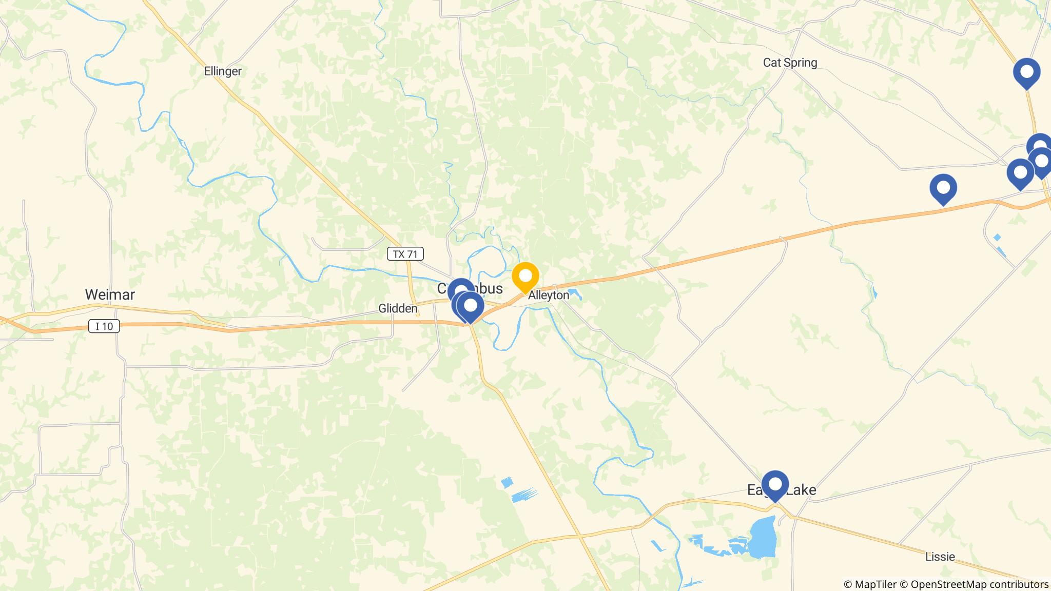 Street map of the ATM area