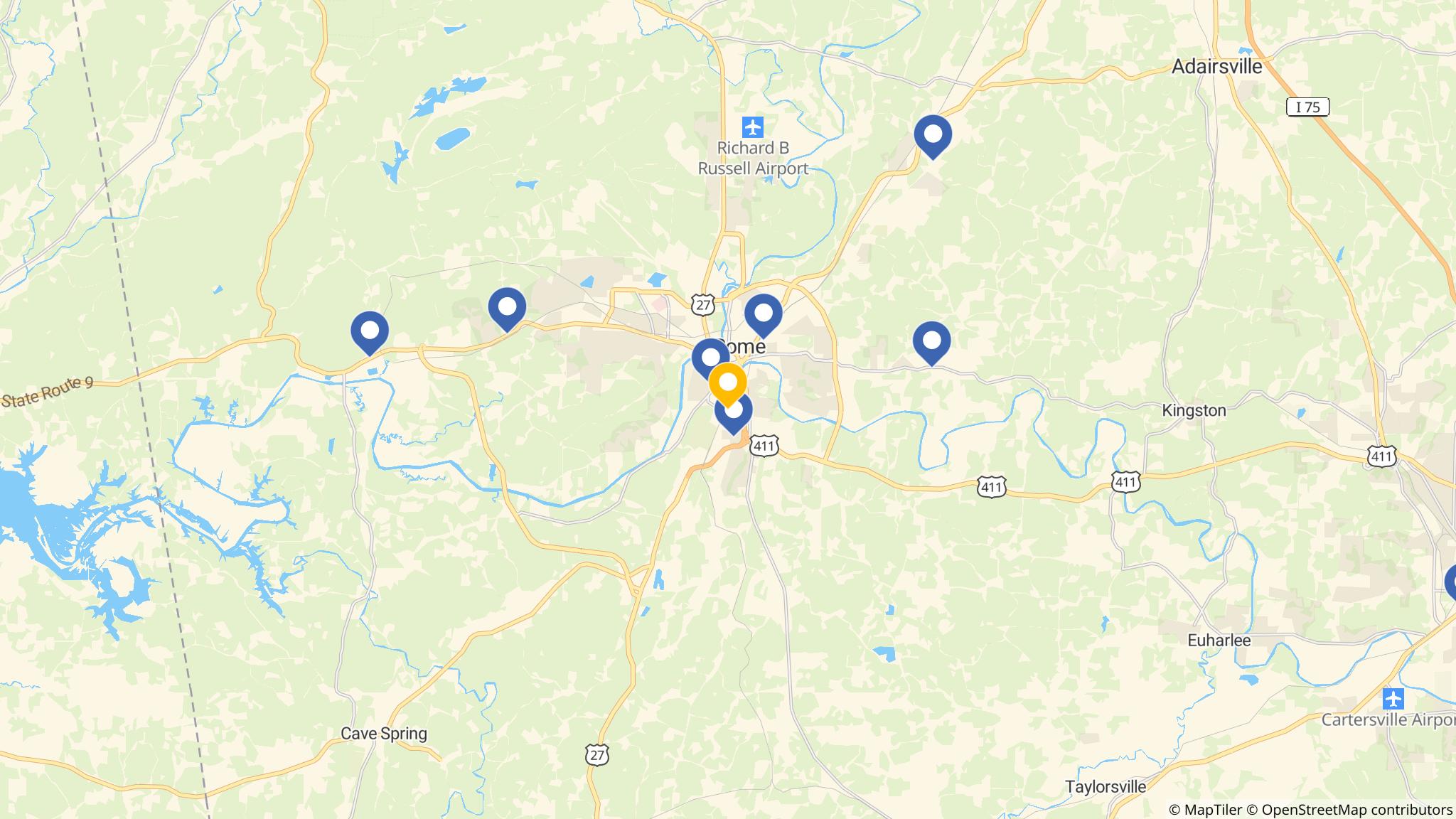 Street map of the ATM area