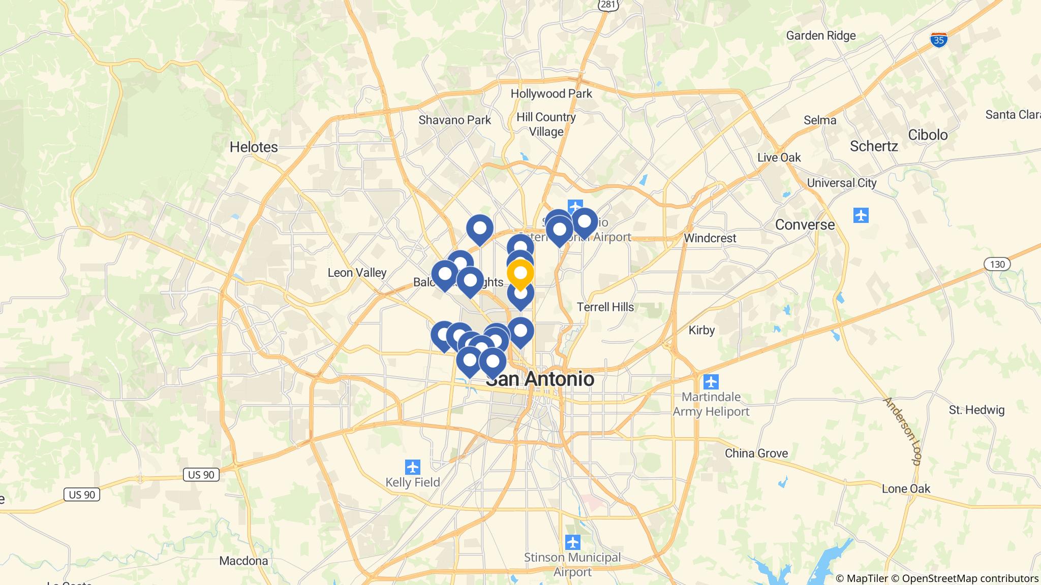 Street map of the ATM area