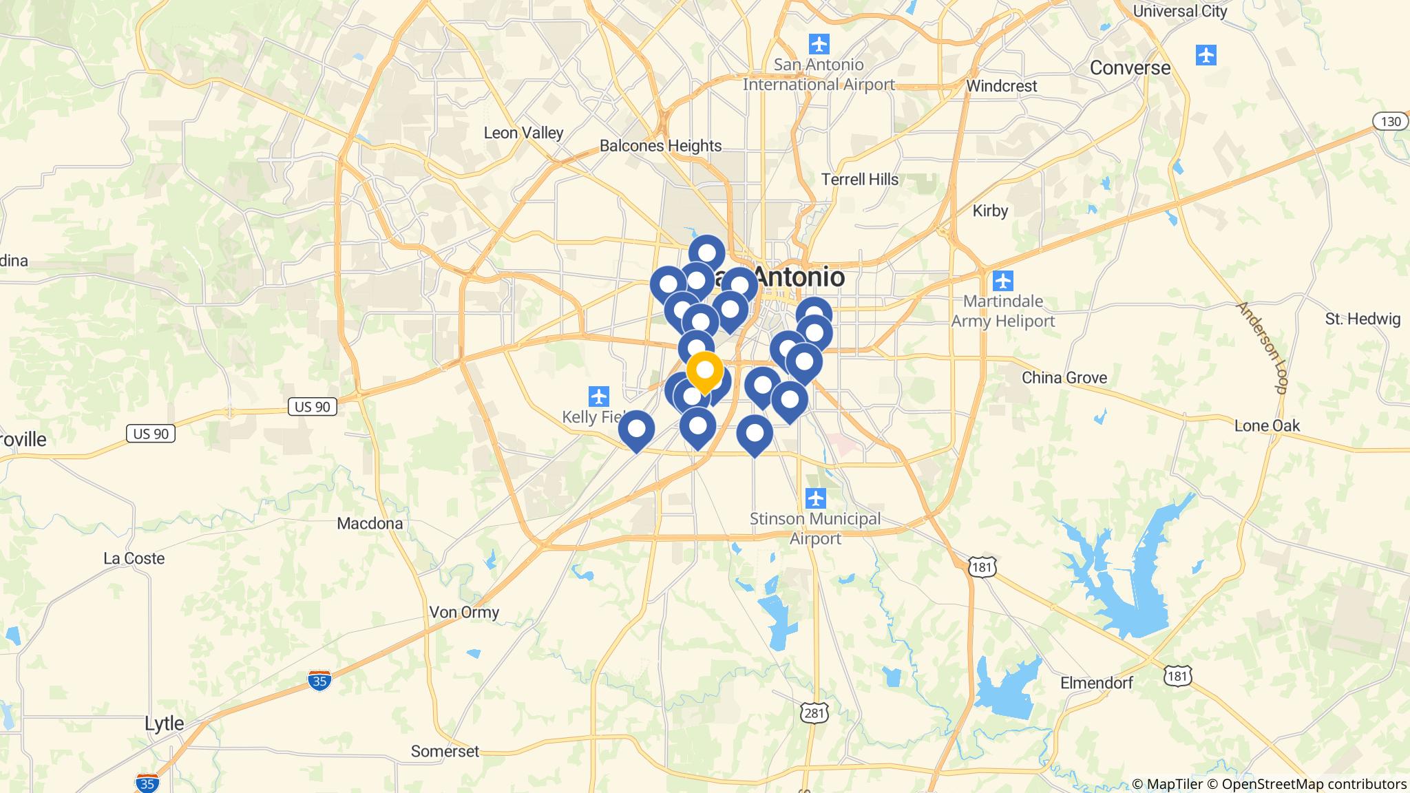 Street map of the ATM area