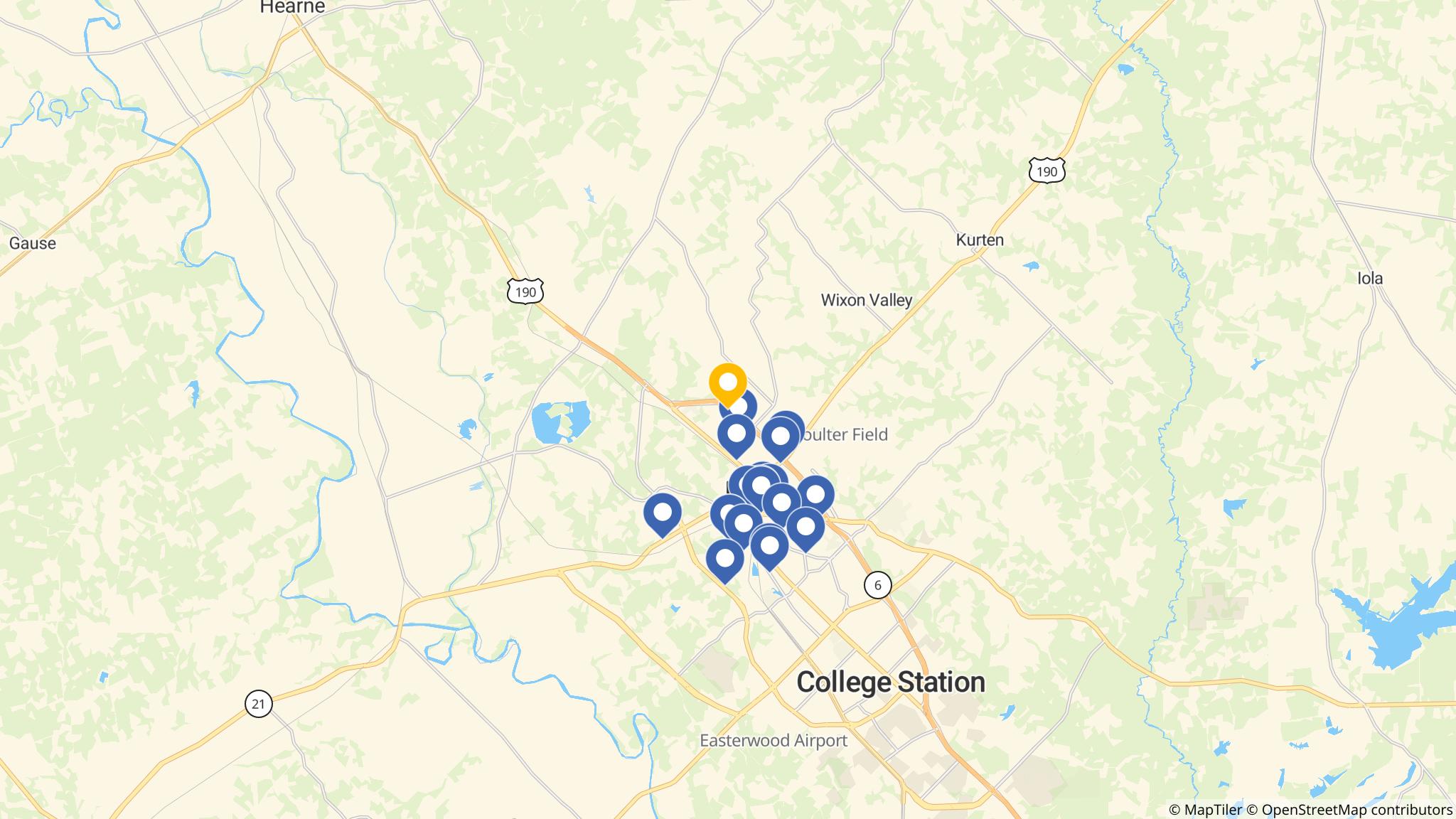 Street map of the ATM area