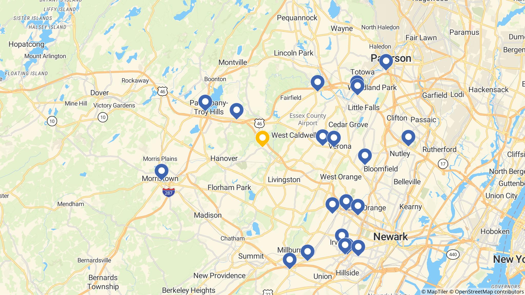 Street map of the ATM area