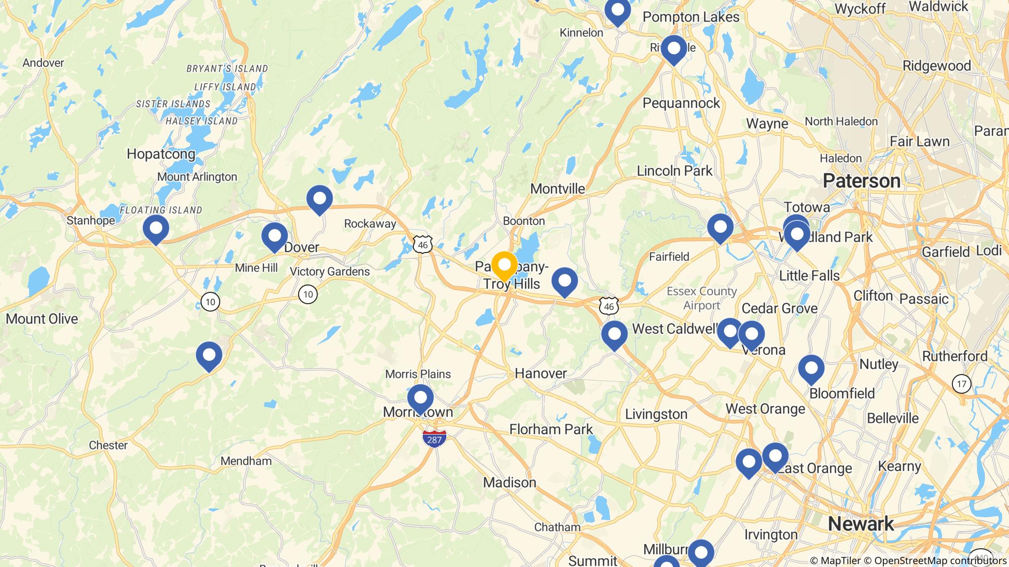 Street map of the ATM area