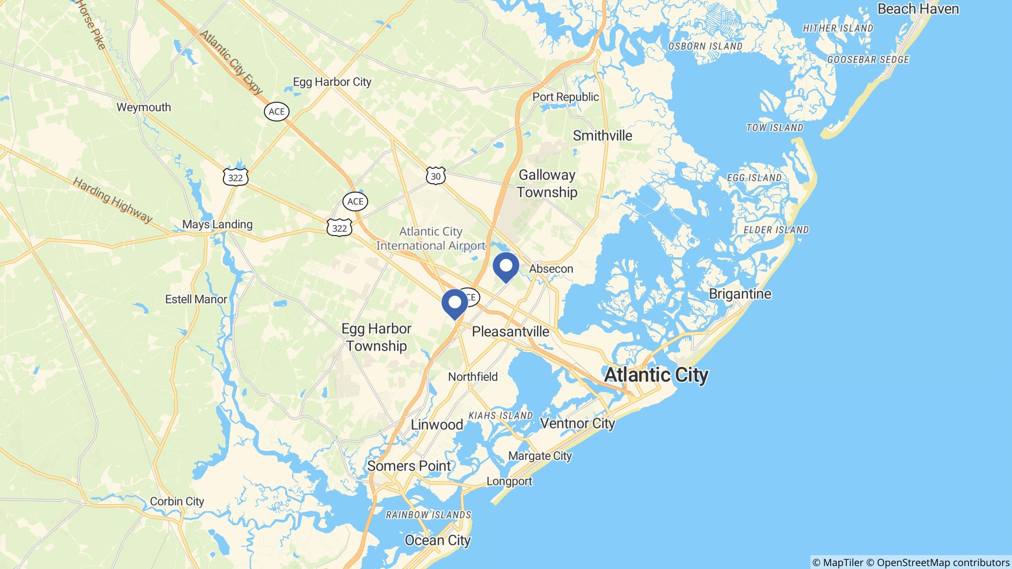 Street map of the ATM area