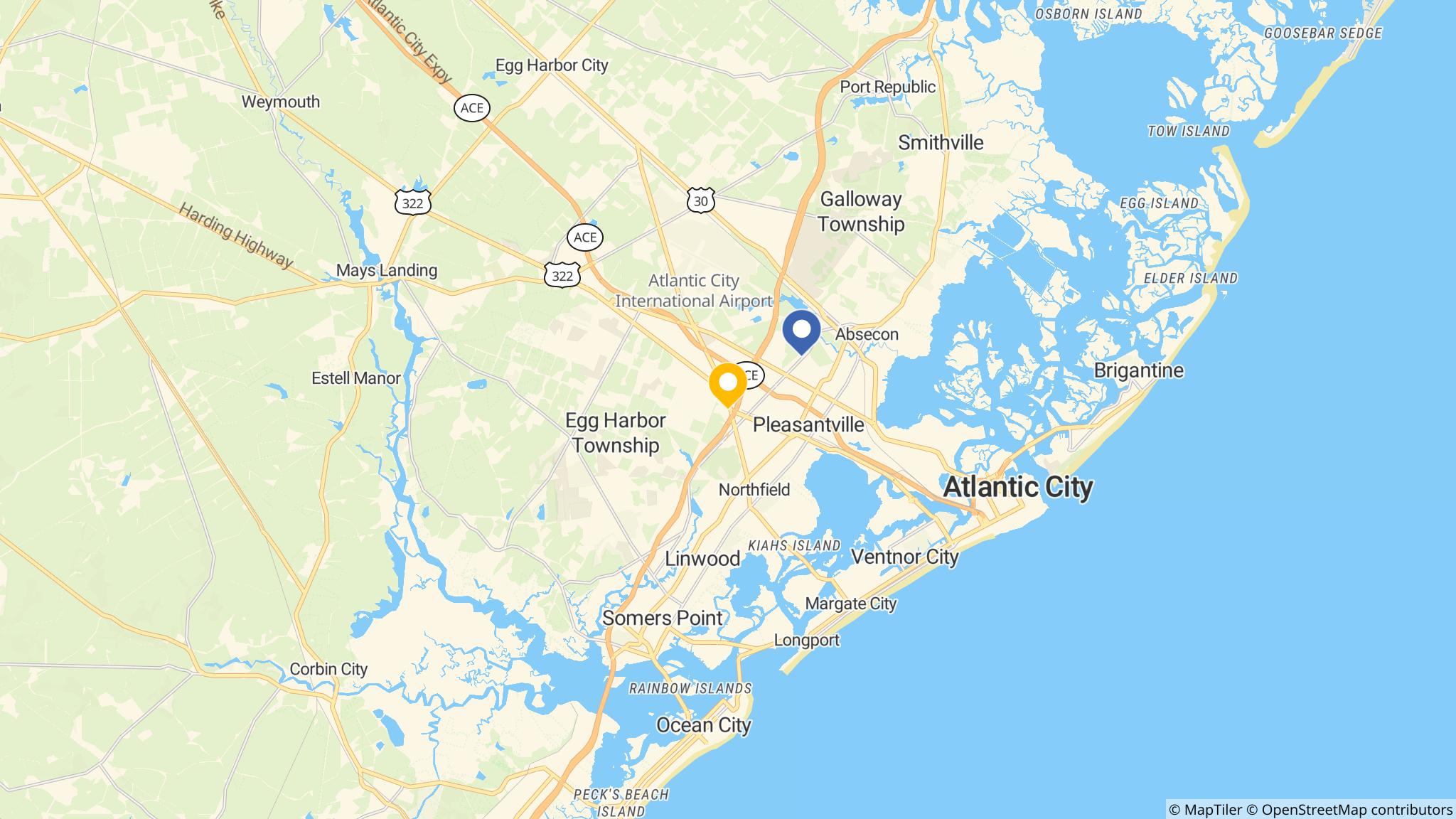 Street map of the ATM area