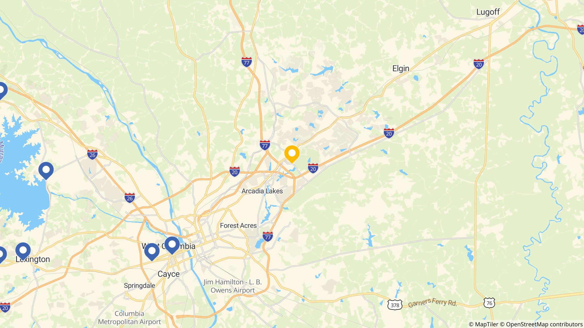 Street map of the ATM area