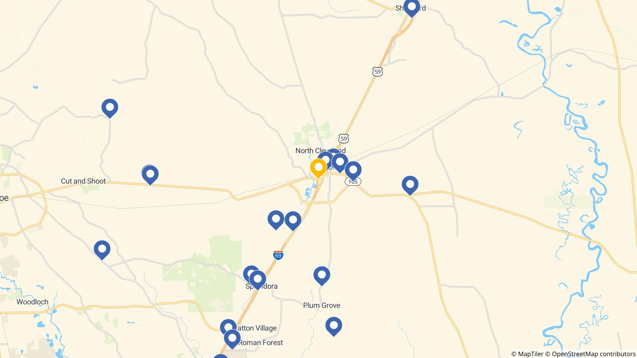 Street map of the ATM area
