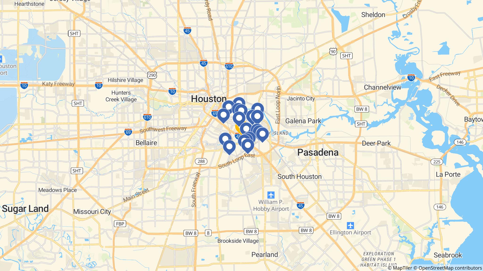 Street map of the ATM area