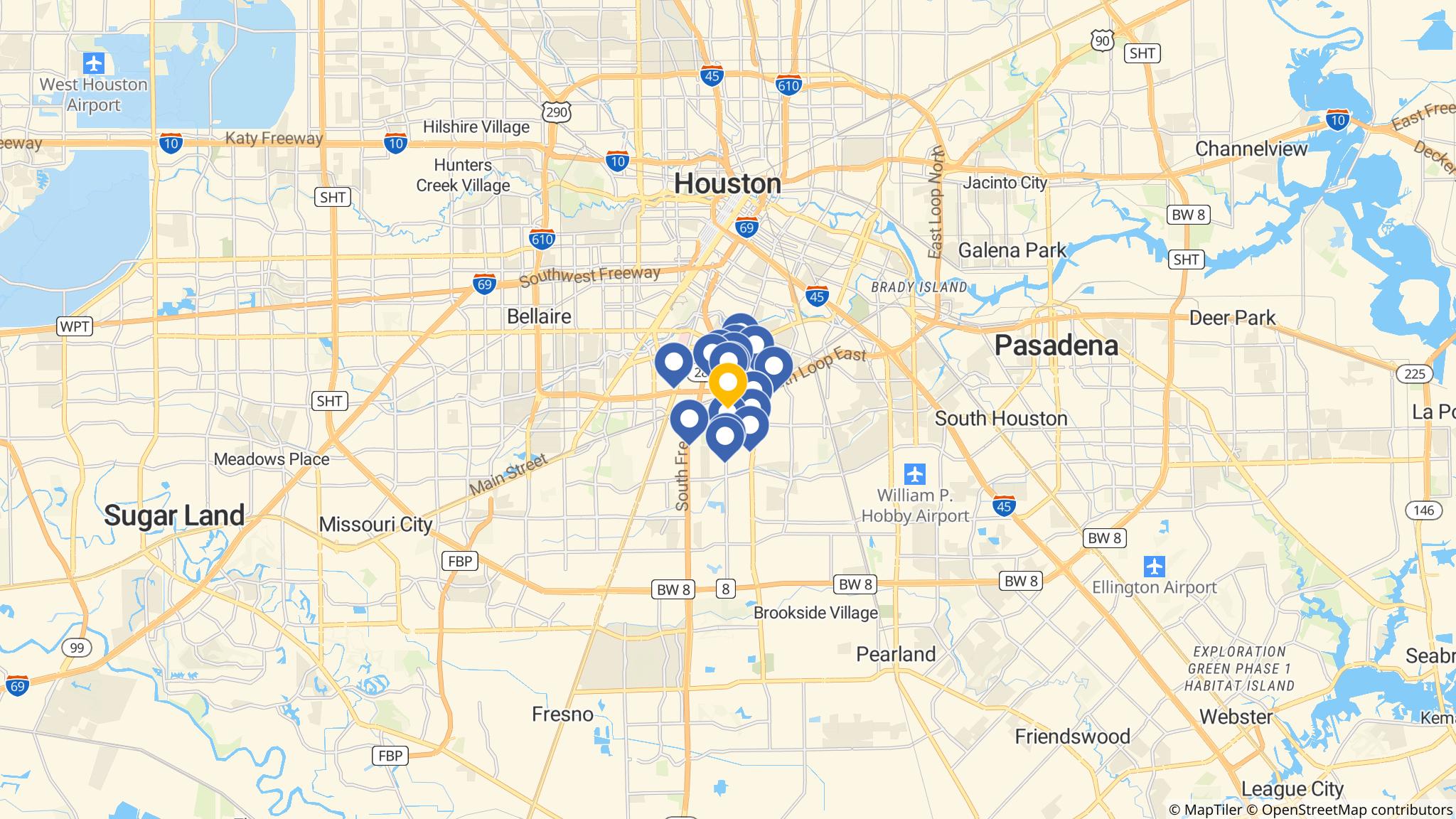 Street map of the ATM area