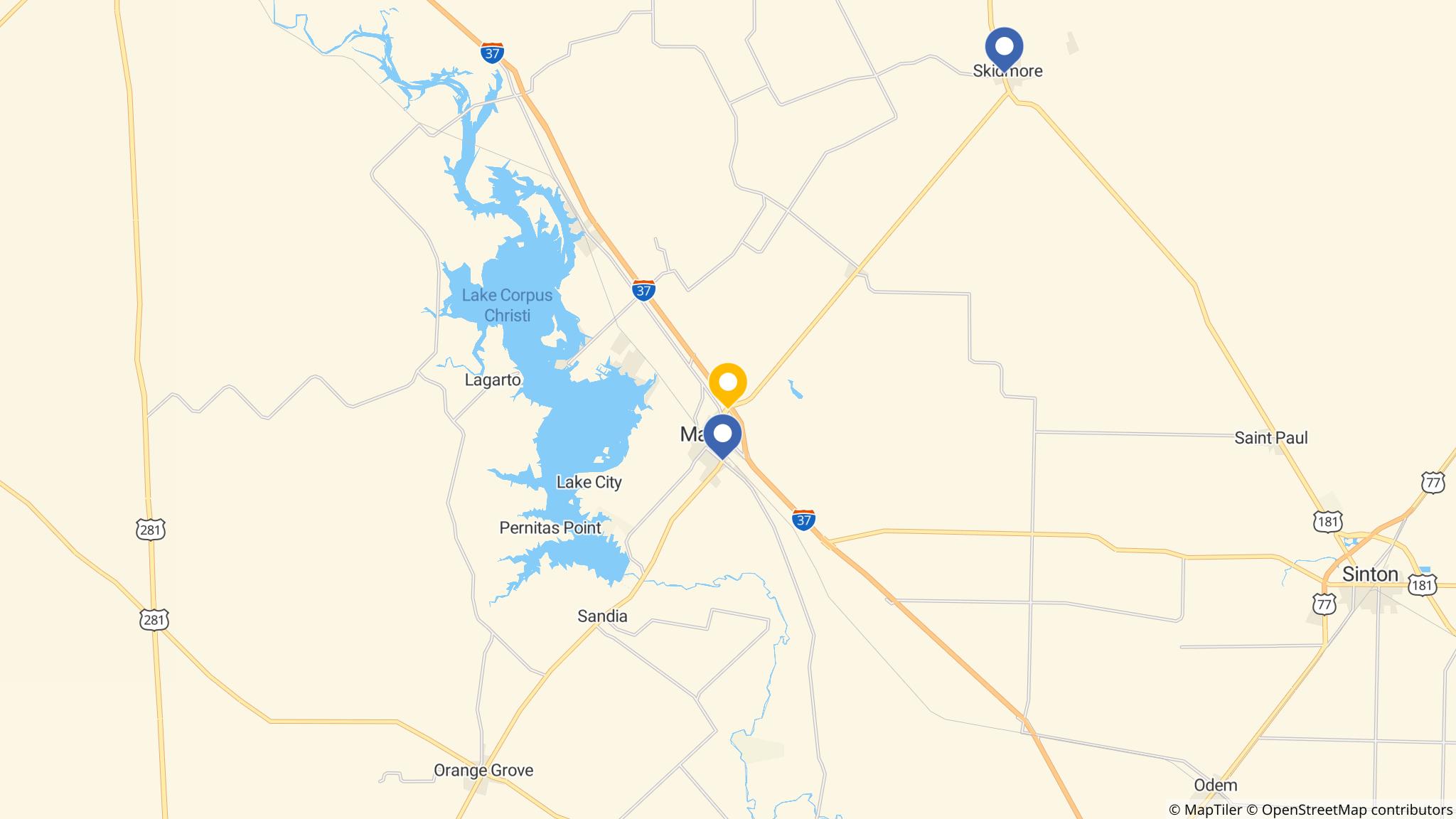 Street map of the ATM area