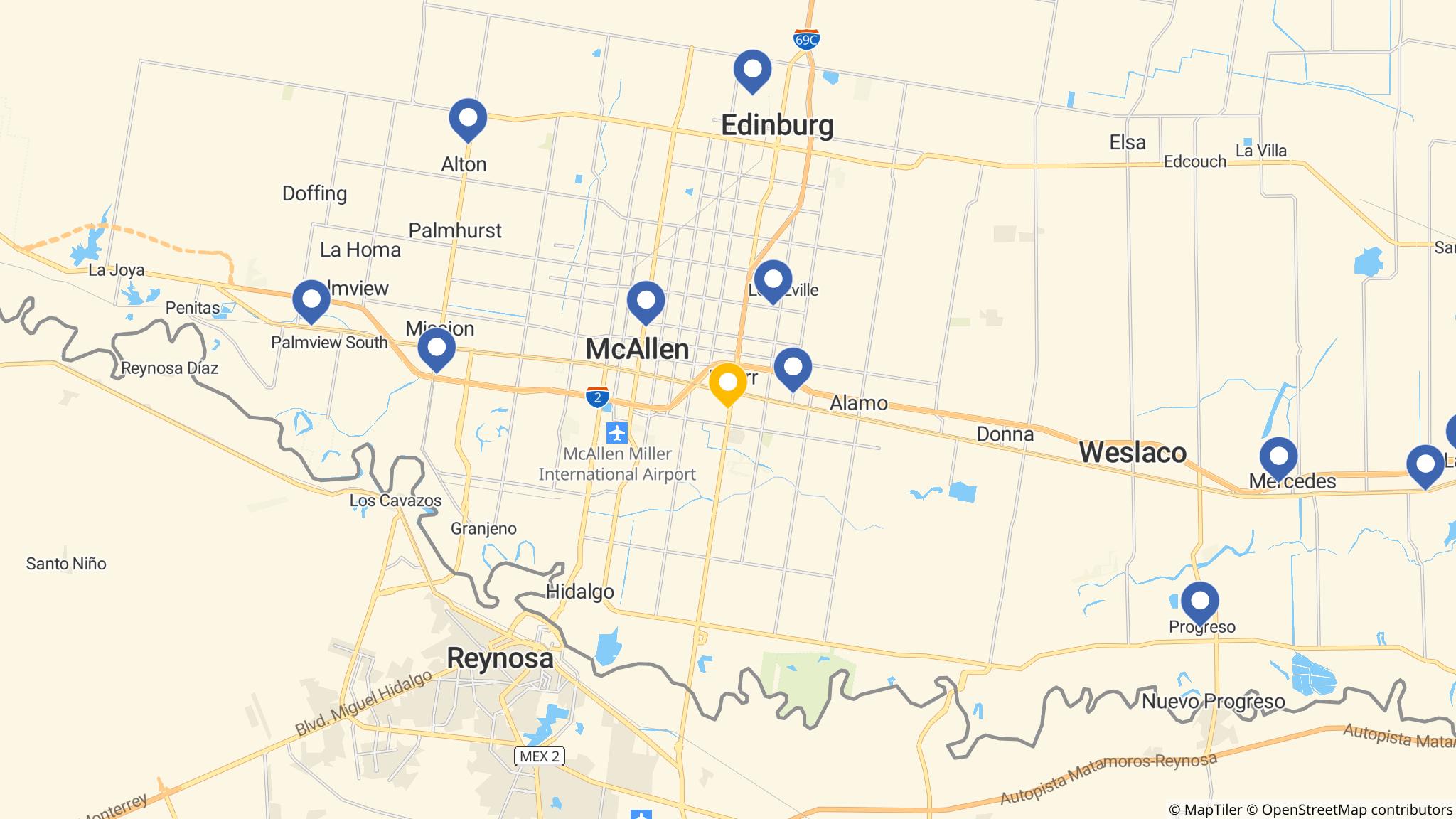 Street map of the ATM area