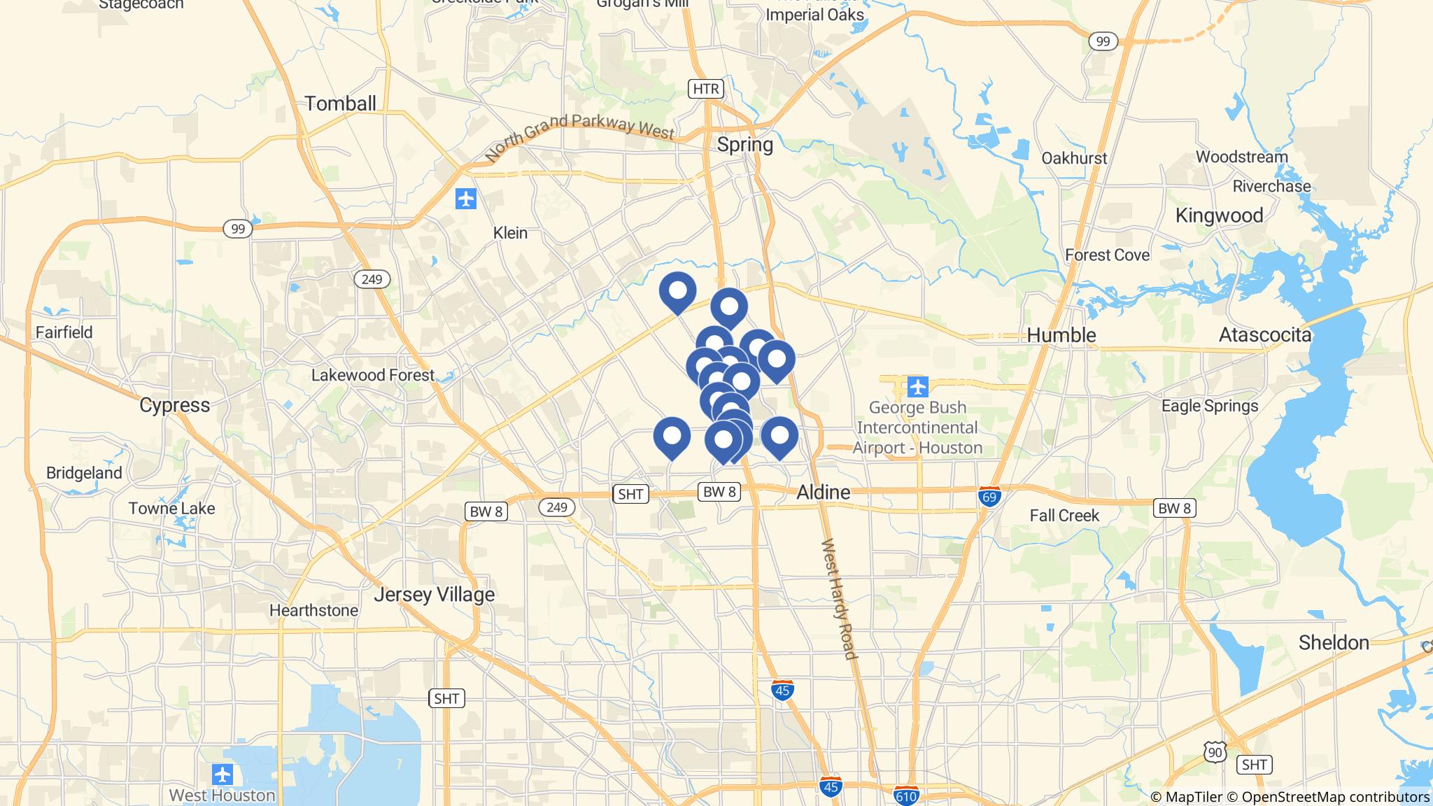 Street map of the ATM area