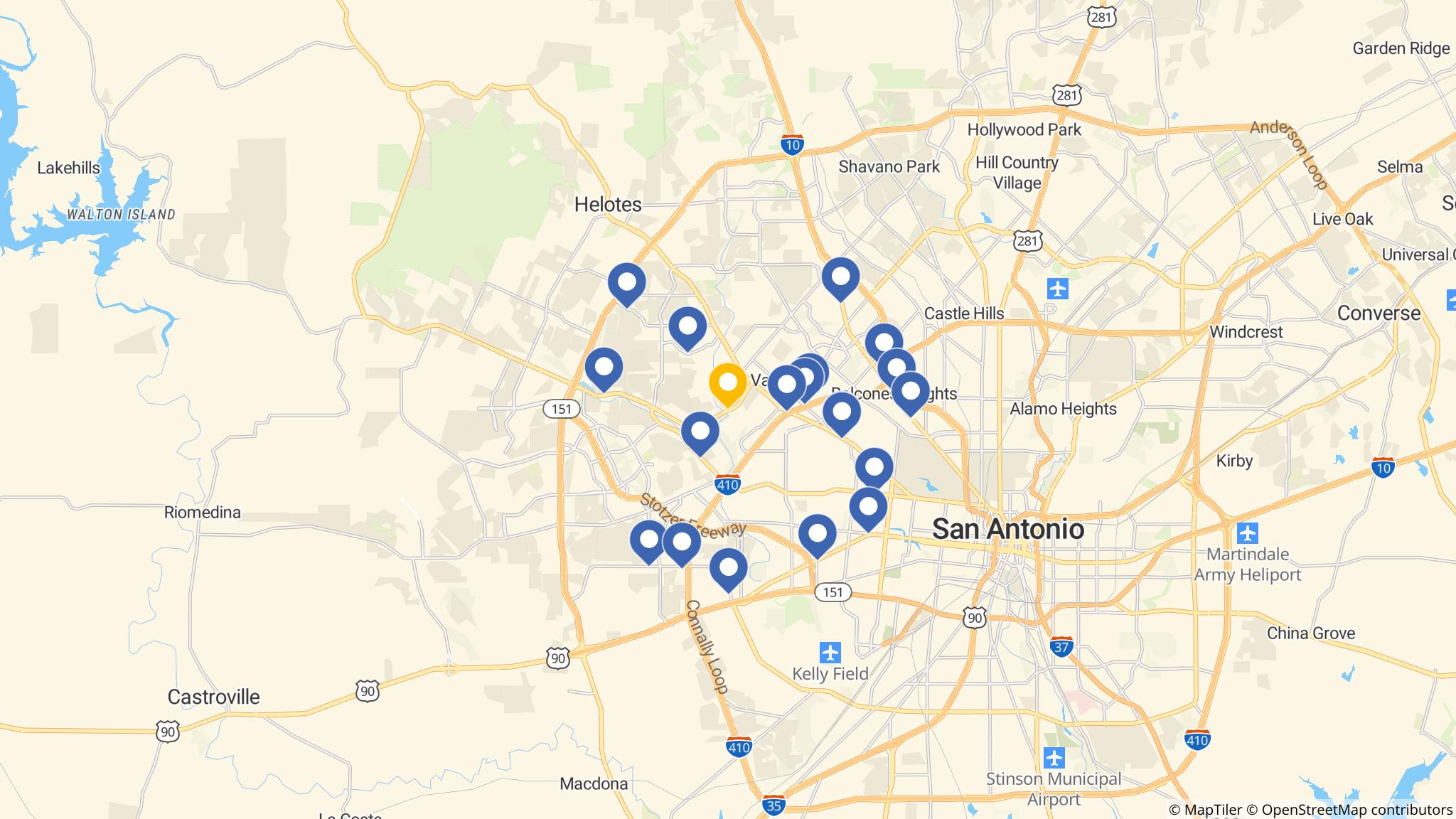 Street map of the ATM area