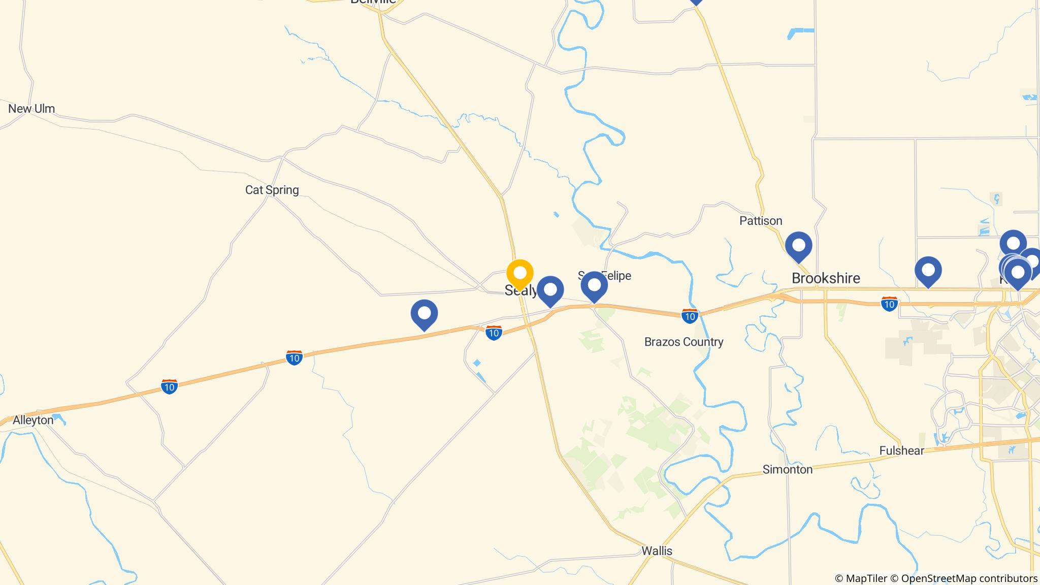 Street map of the ATM area