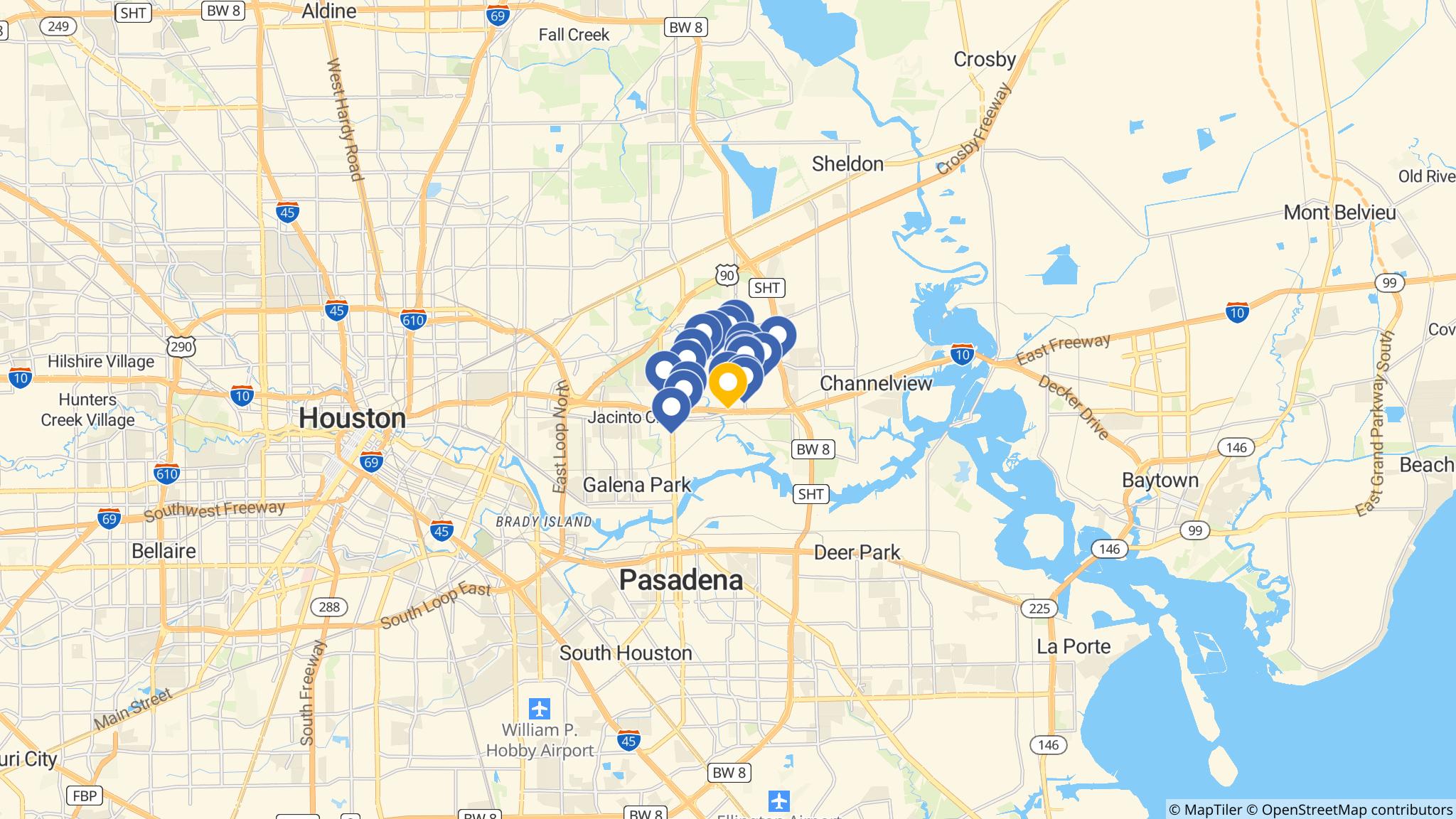 Street map of the ATM area