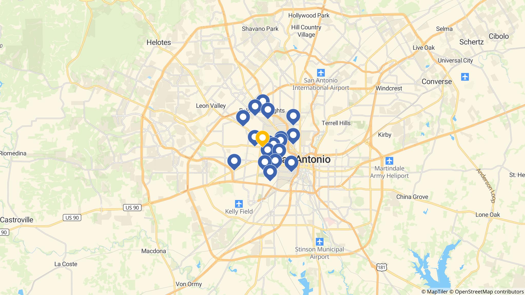 Street map of the ATM area