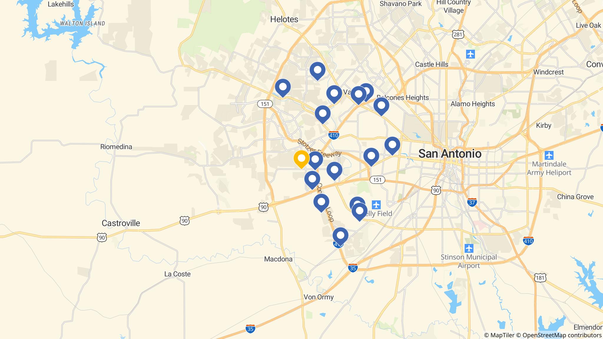 Street map of the ATM area