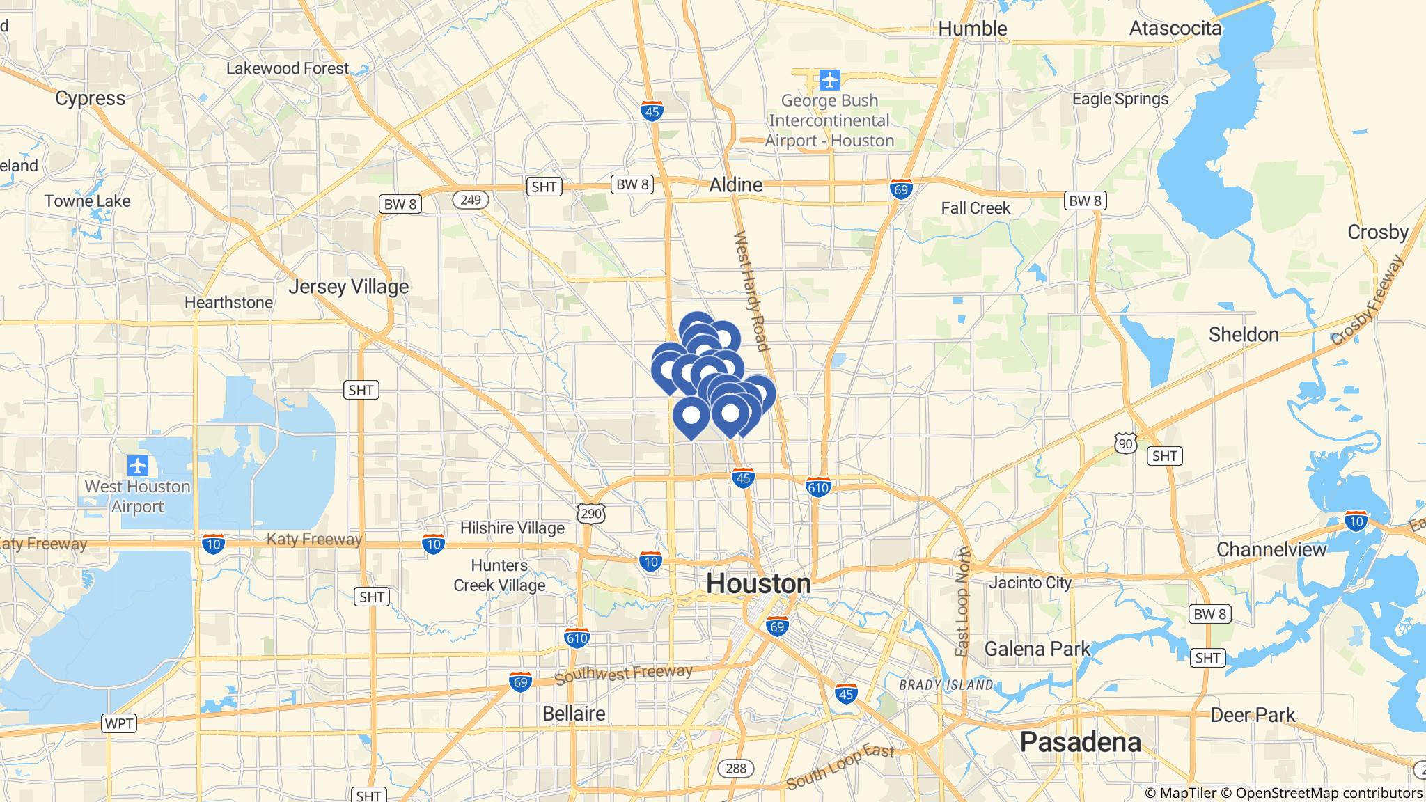 Street map of the ATM area