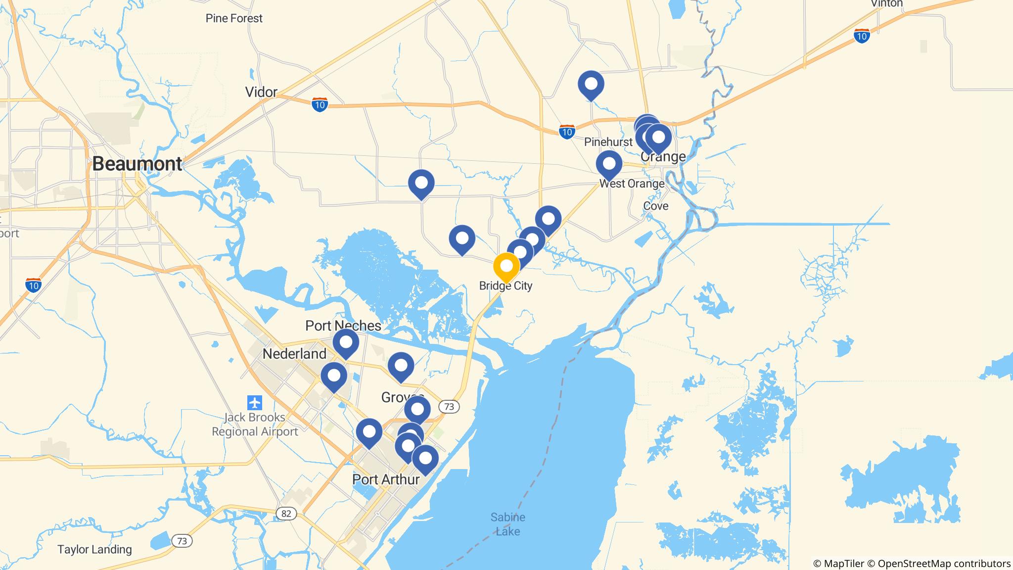 Street map of the ATM area