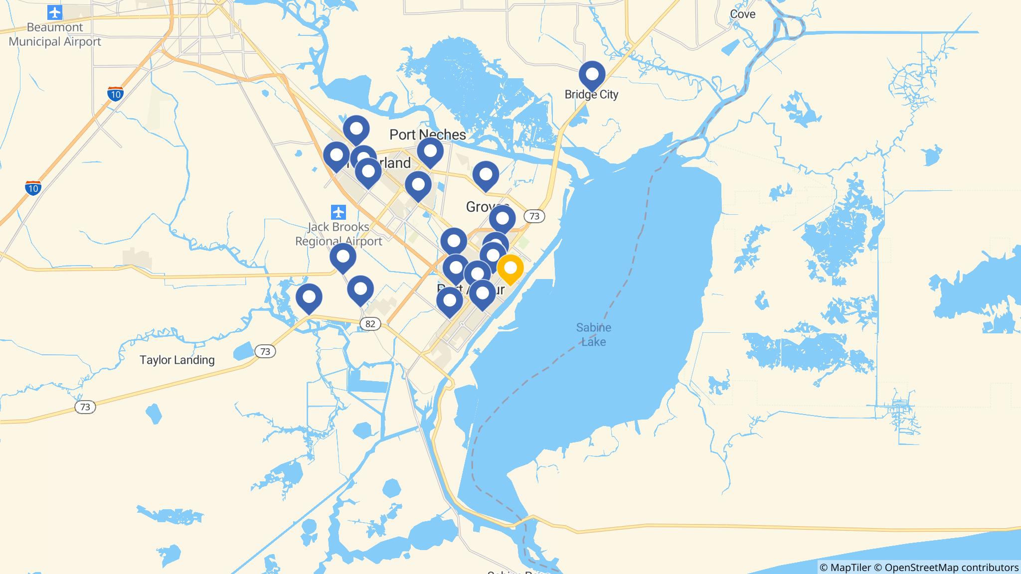 Street map of the ATM area