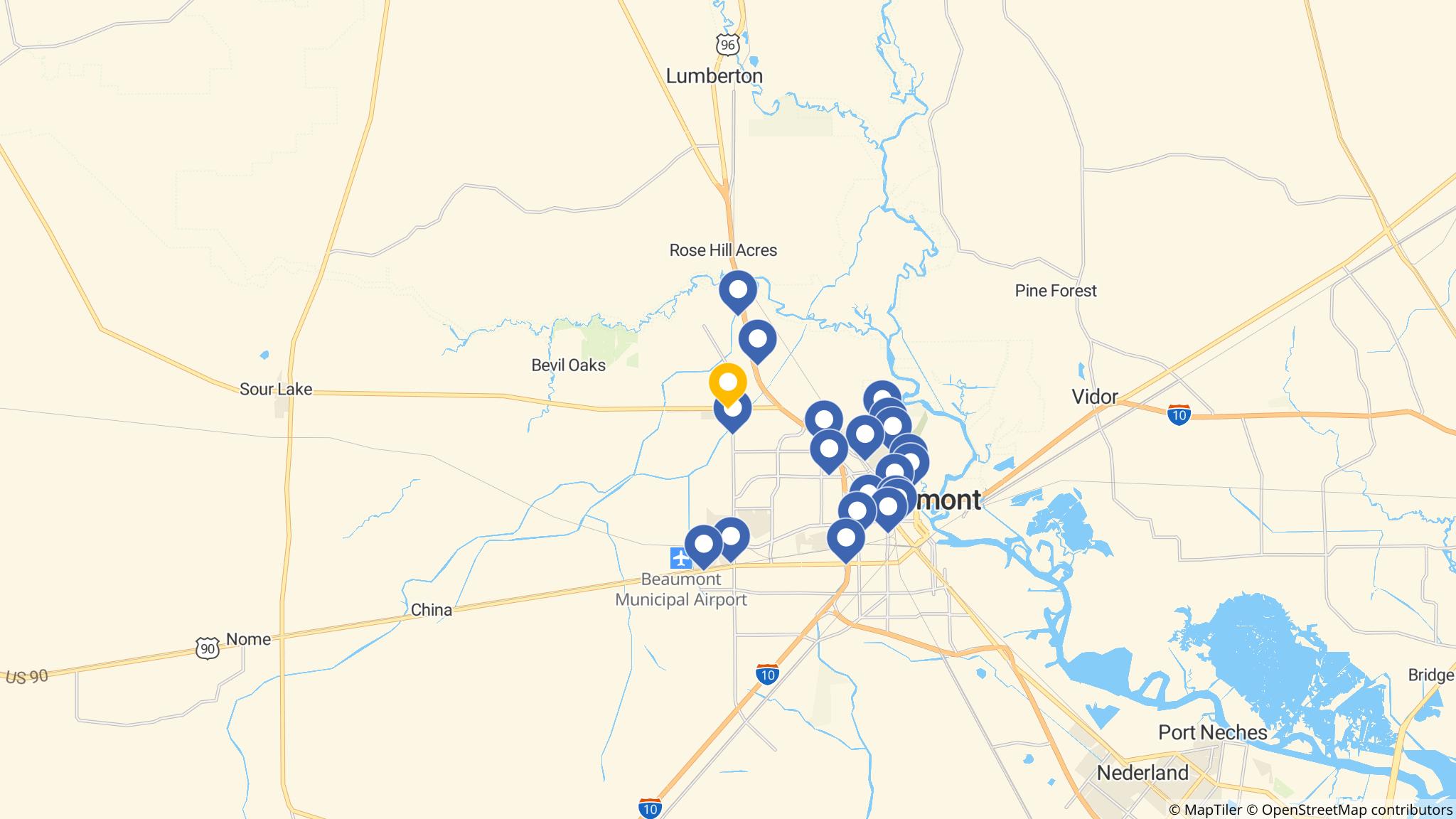 Street map of the ATM area