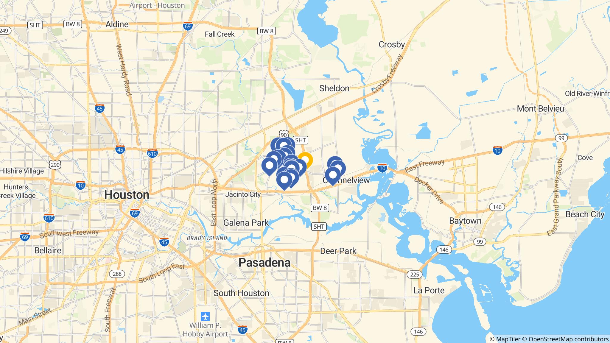 Street map of the ATM area