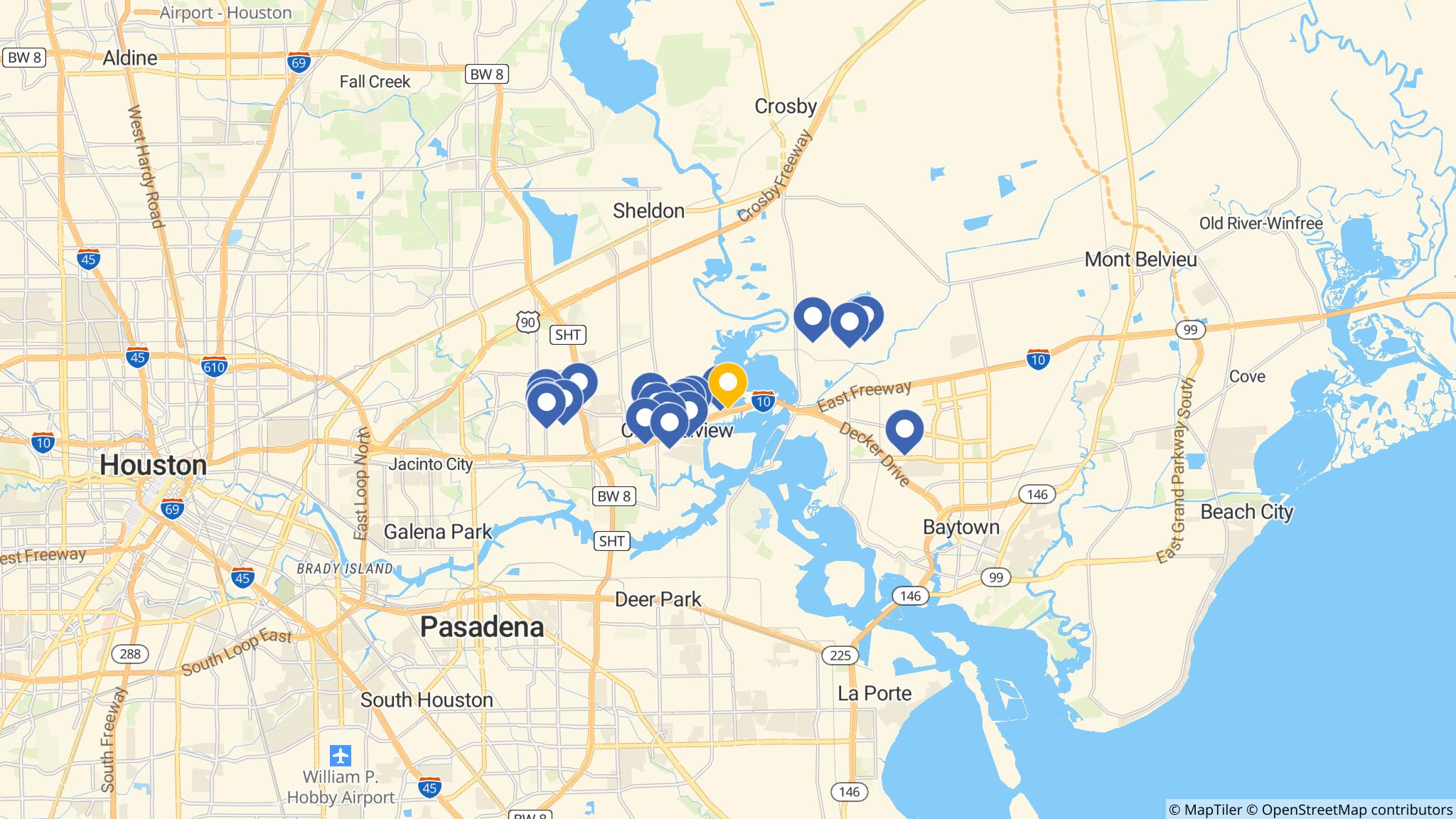 Street map of the ATM area