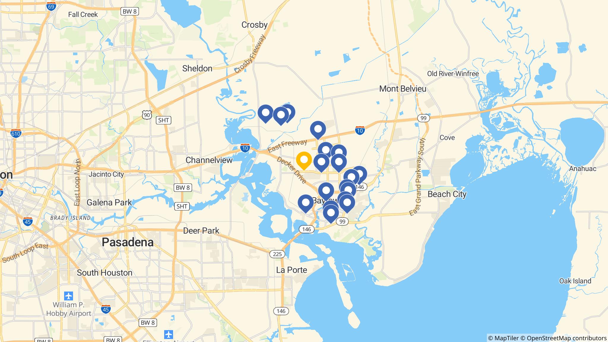 Street map of the ATM area