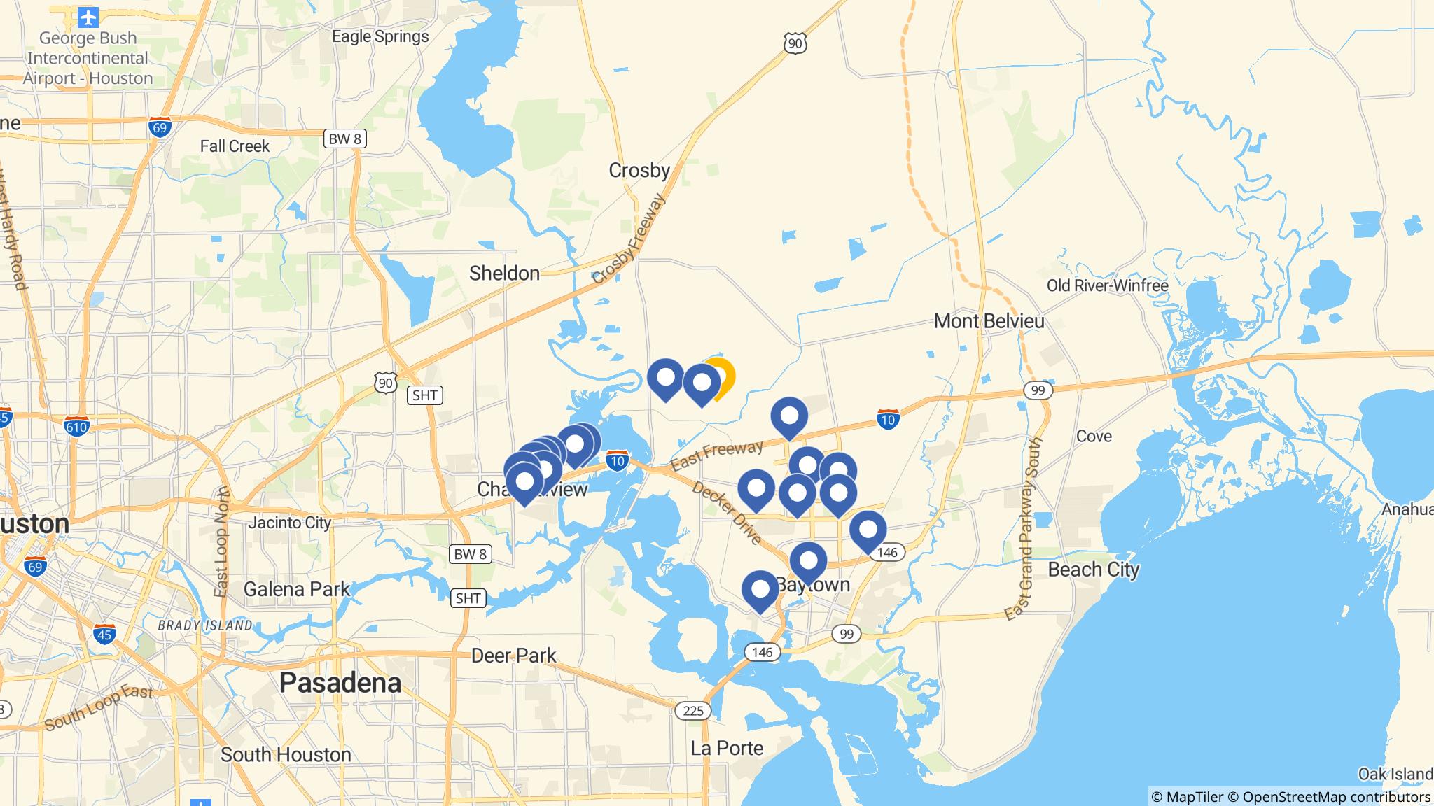 Street map of the ATM area