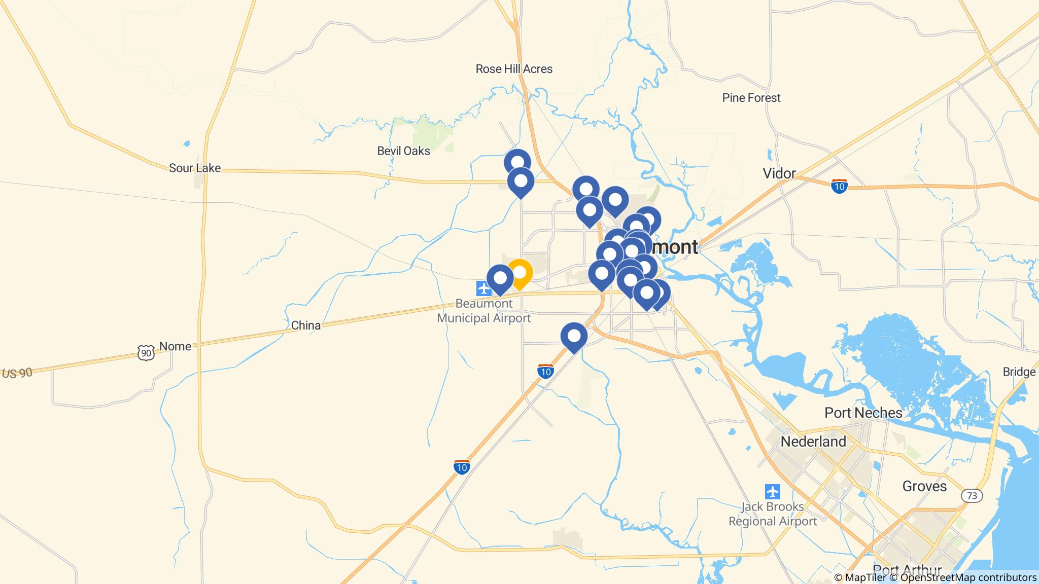 Street map of the ATM area
