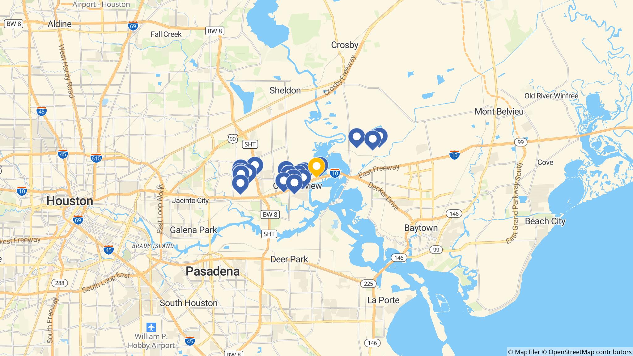 Street map of the ATM area