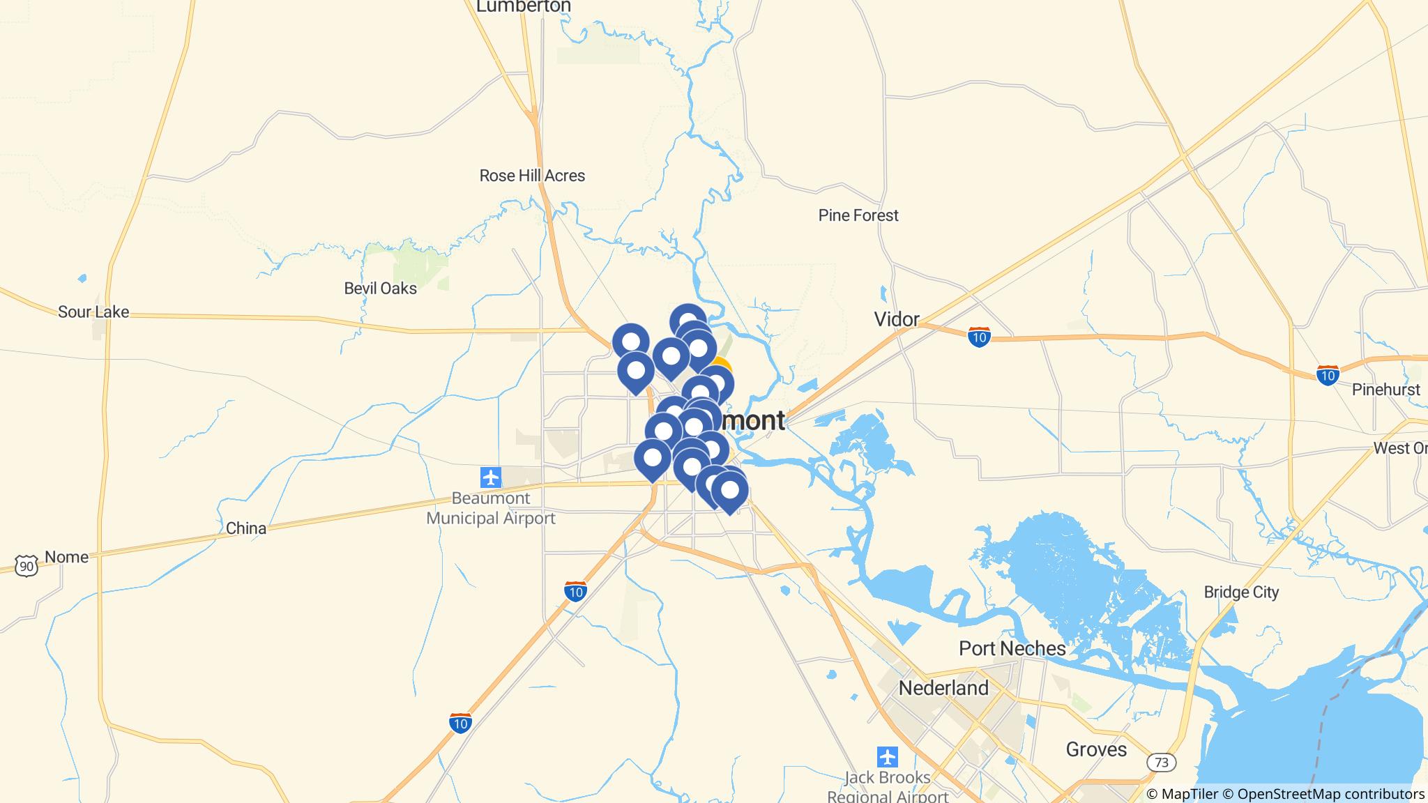Street map of the ATM area