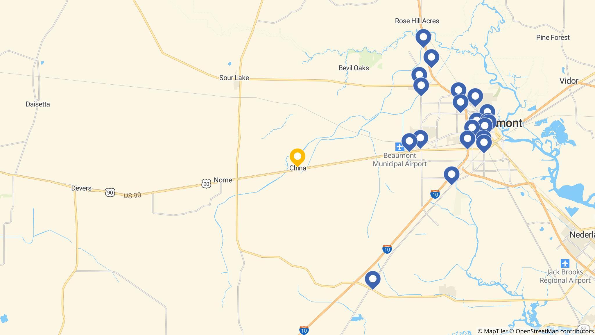 Street map of the ATM area