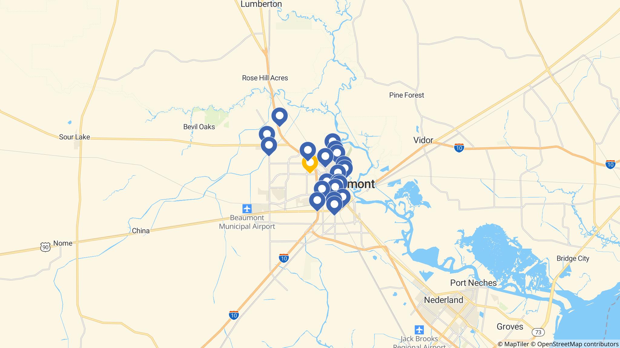 Street map of the ATM area
