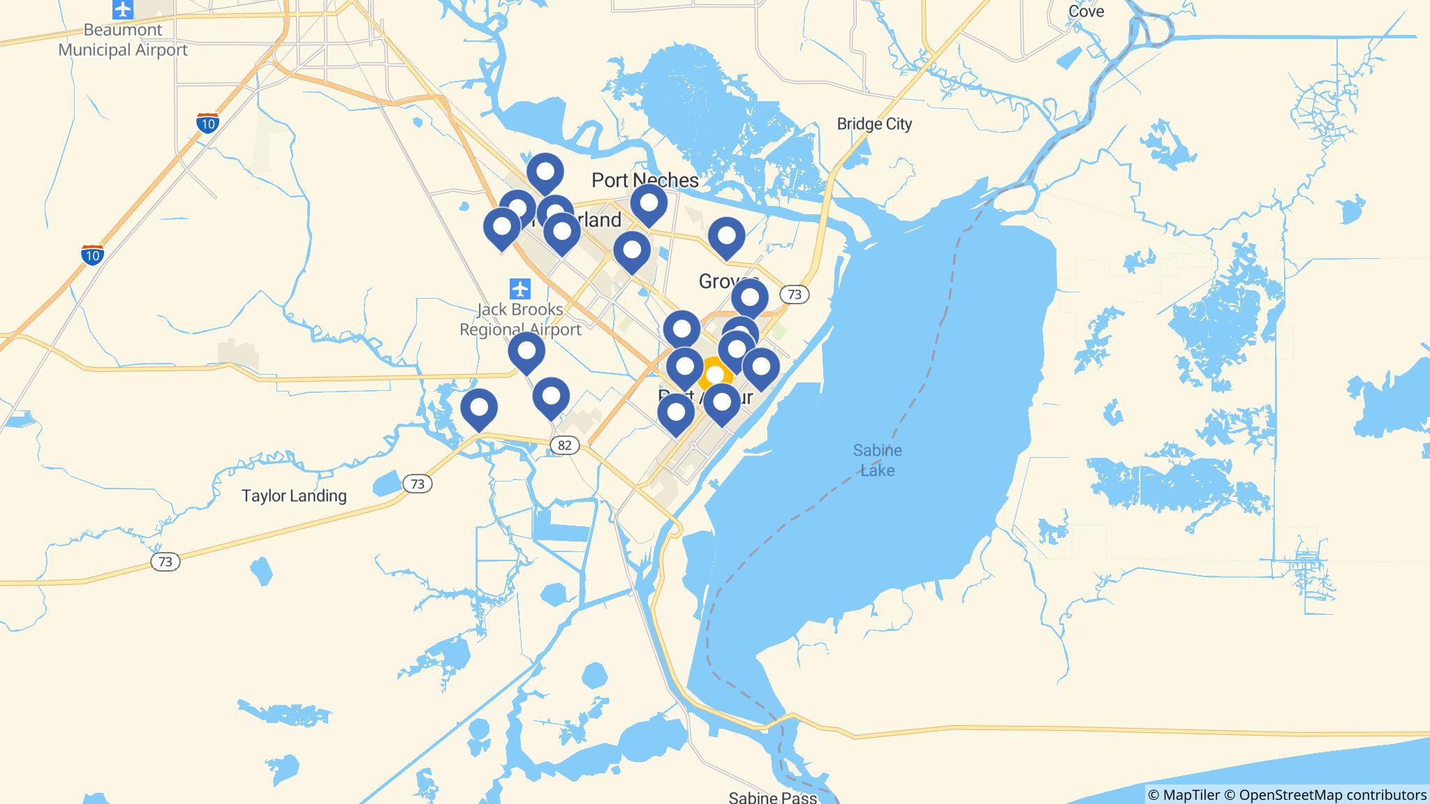 Street map of the ATM area