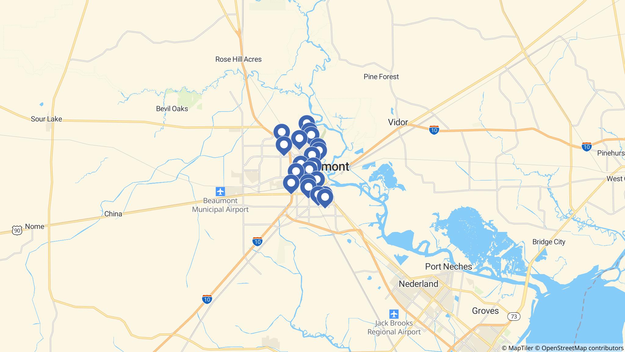 Street map of the ATM area