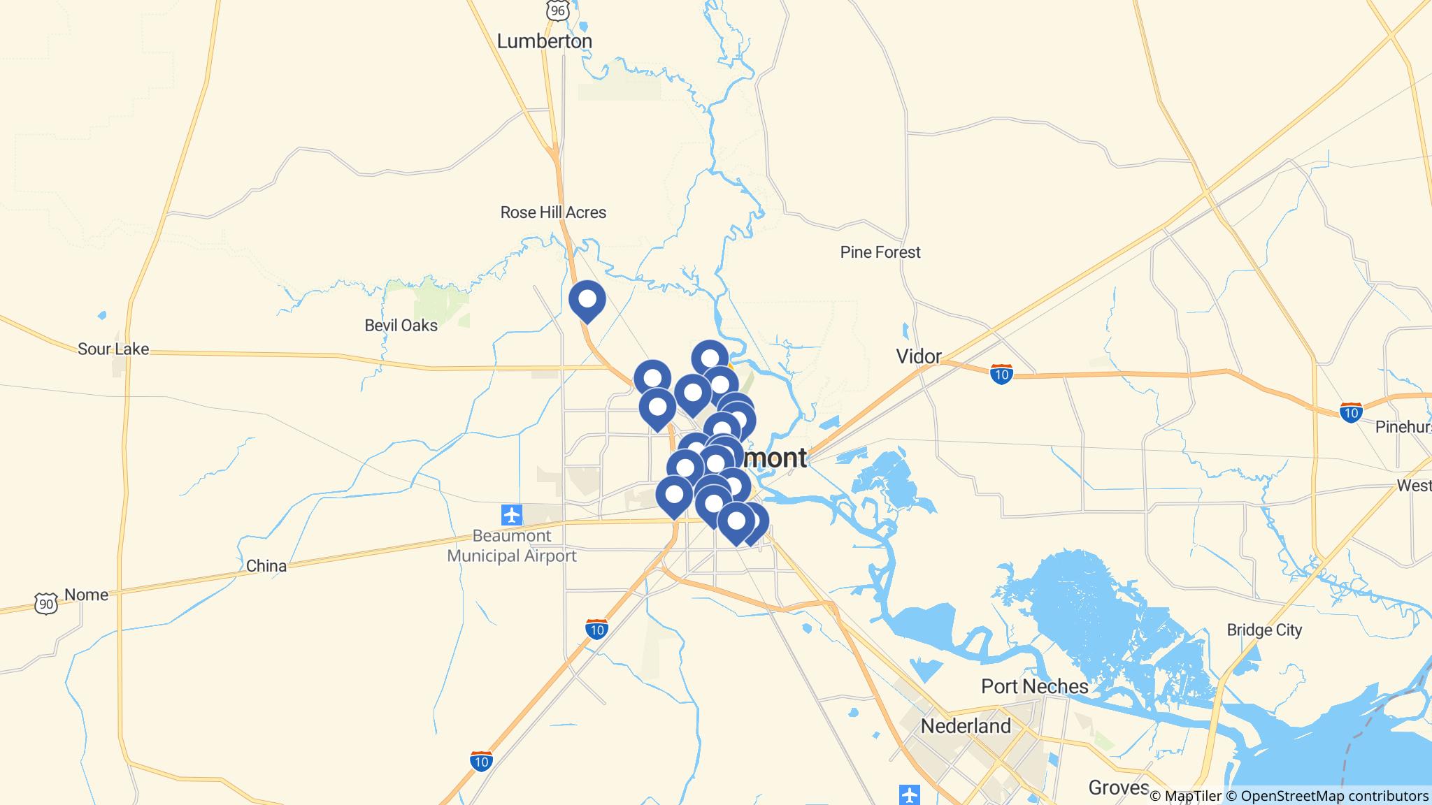 Street map of the ATM area